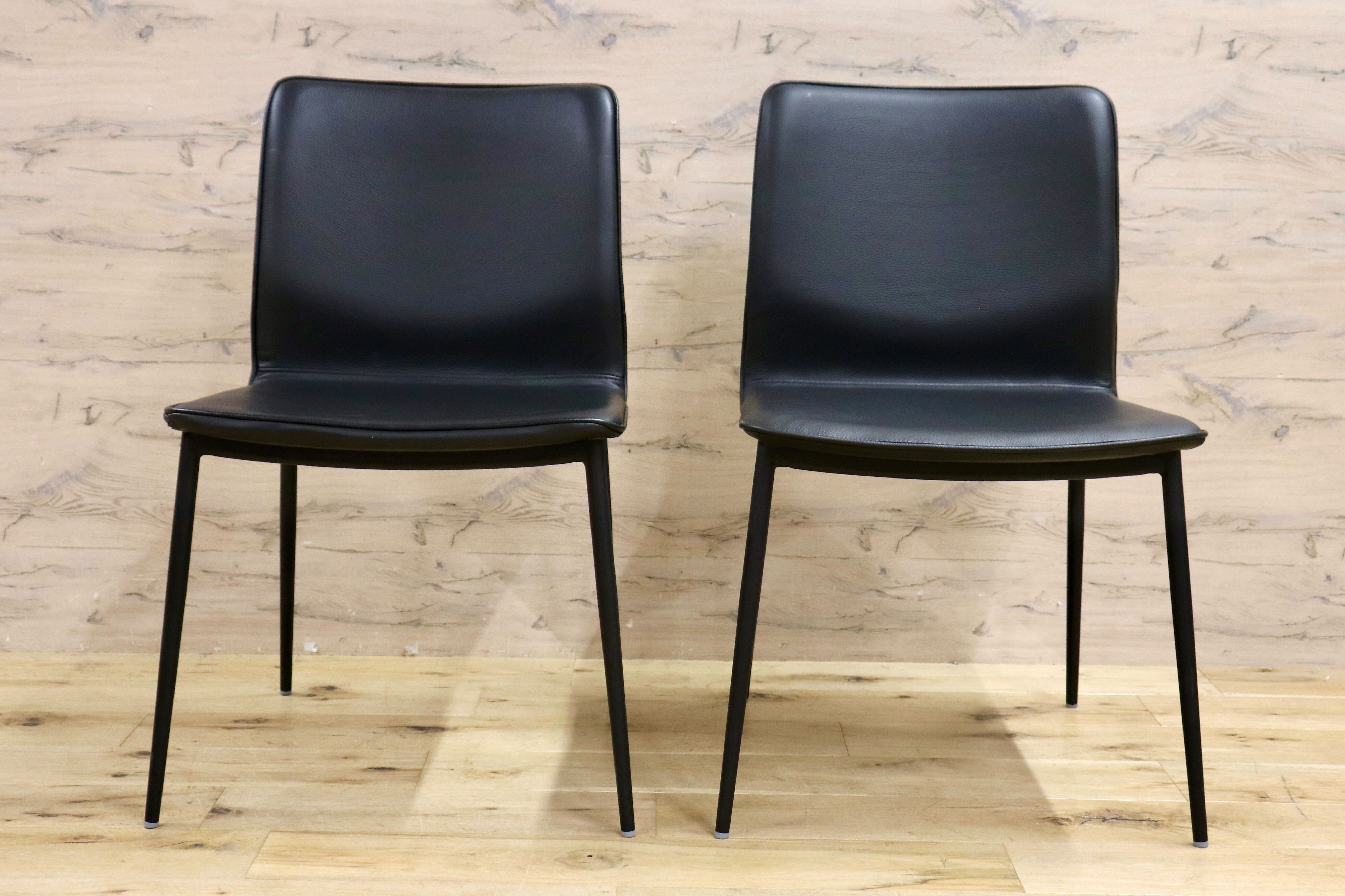 GMIS78B○BoConcept / ボーコンセプト ニューポート ダイニングチェア 2脚セット 椅子 レザー シンプル 北欧モダン デンマーク