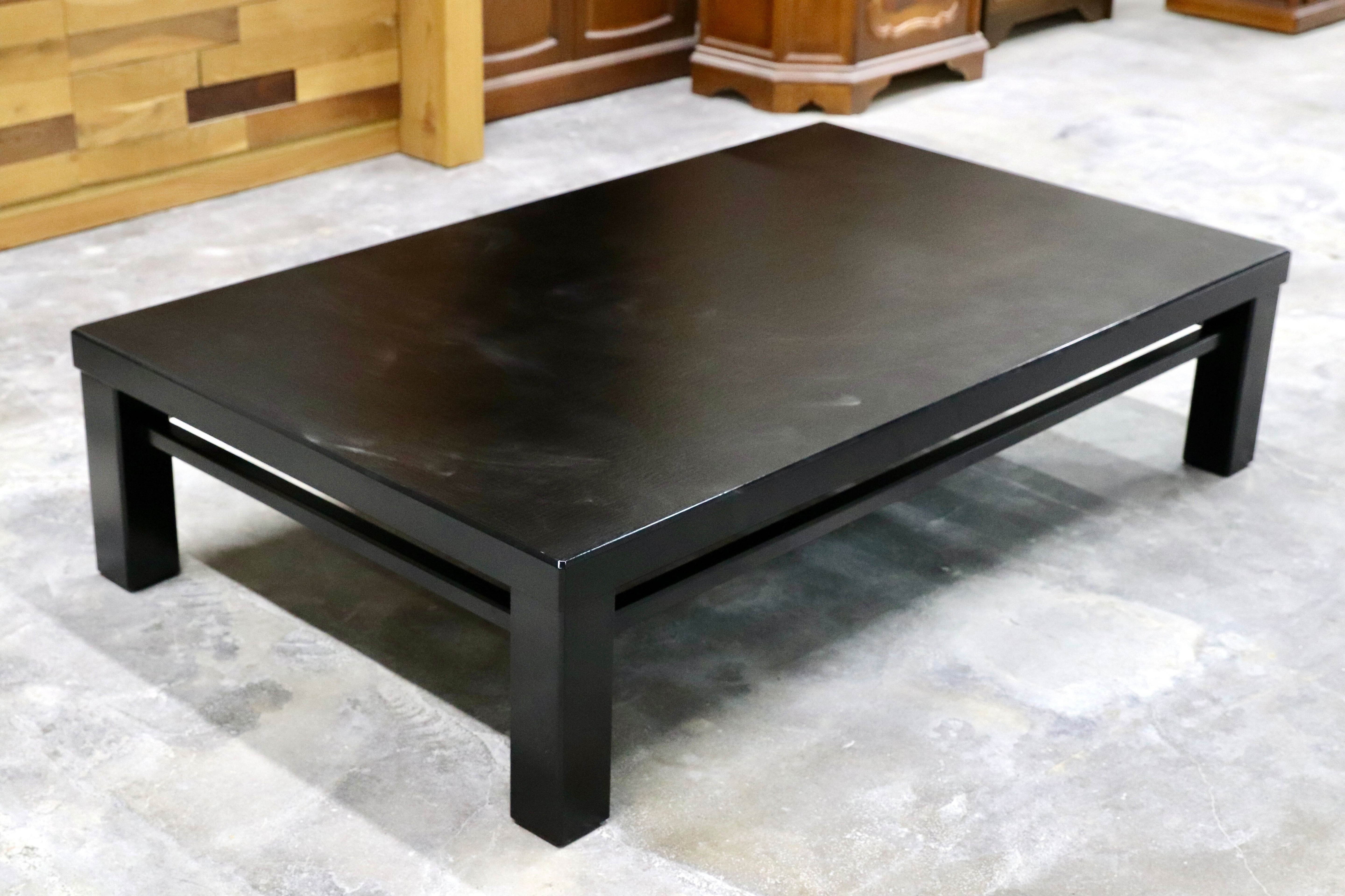 GMHN187○モリシゲ / MORISHIGE 諏訪 最高峰 座卓 センターテーブル リビングテーブル ローテーブル ブラック 和モダン IDC大塚家具 展示品