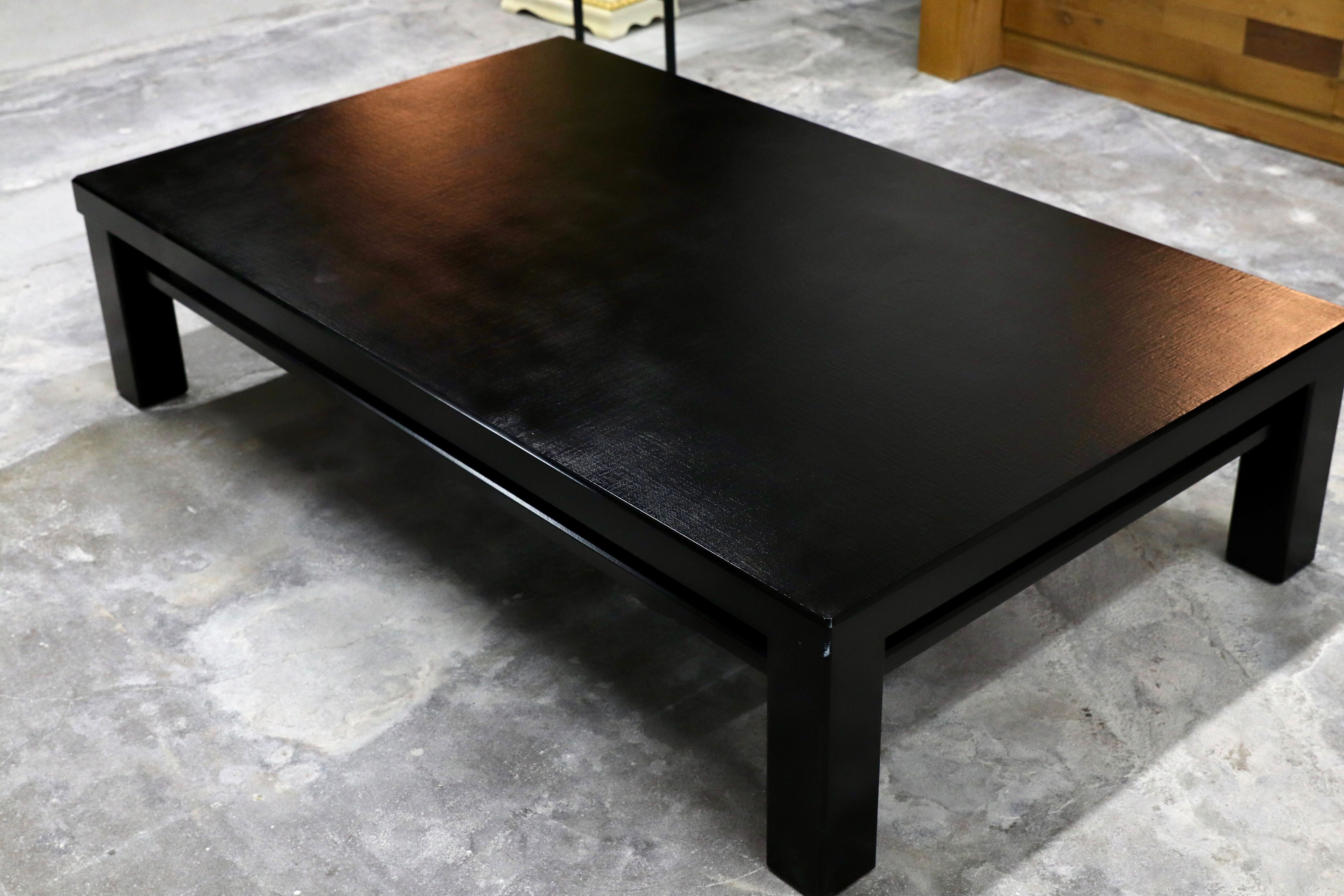 GMHN187○モリシゲ / MORISHIGE 諏訪 最高峰 座卓 センターテーブル リビングテーブル ローテーブル ブラック 和モダン IDC大塚家具 展示品