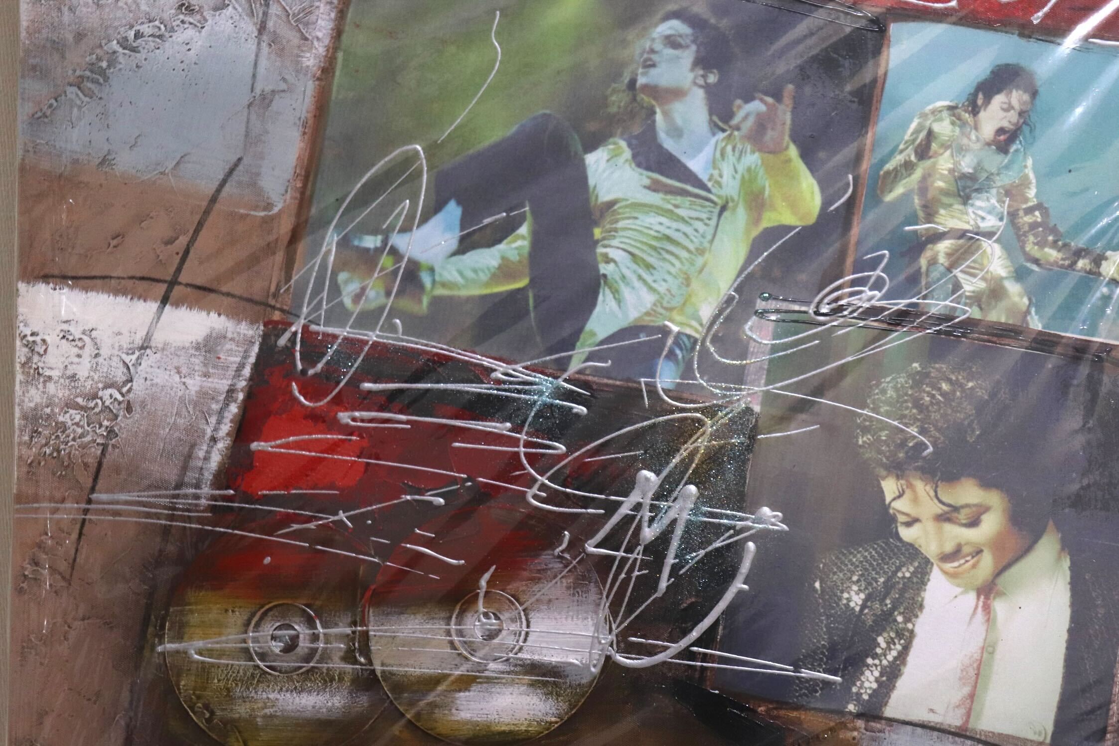 GMIK749K◯マイケル・ジャクソン アートパネル 大型 インテリアボード コラージュアート