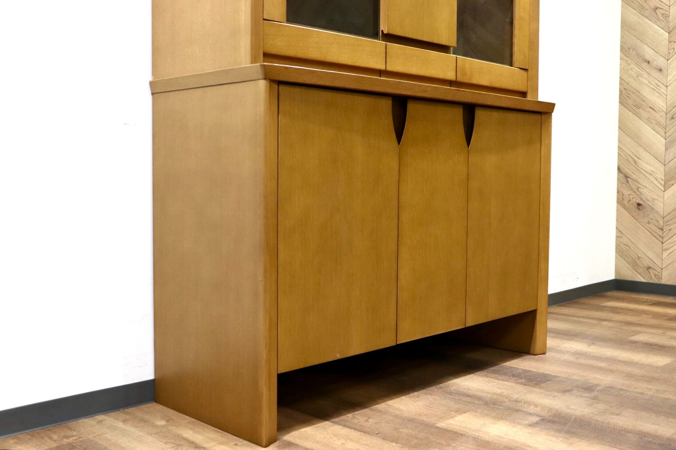 GMHH332○食器棚 カップボード ダイニングボード 水屋棚 オーク材 シンプル ナチュラル モダン 検)日進木工 シラカワ CONDE HOUSE