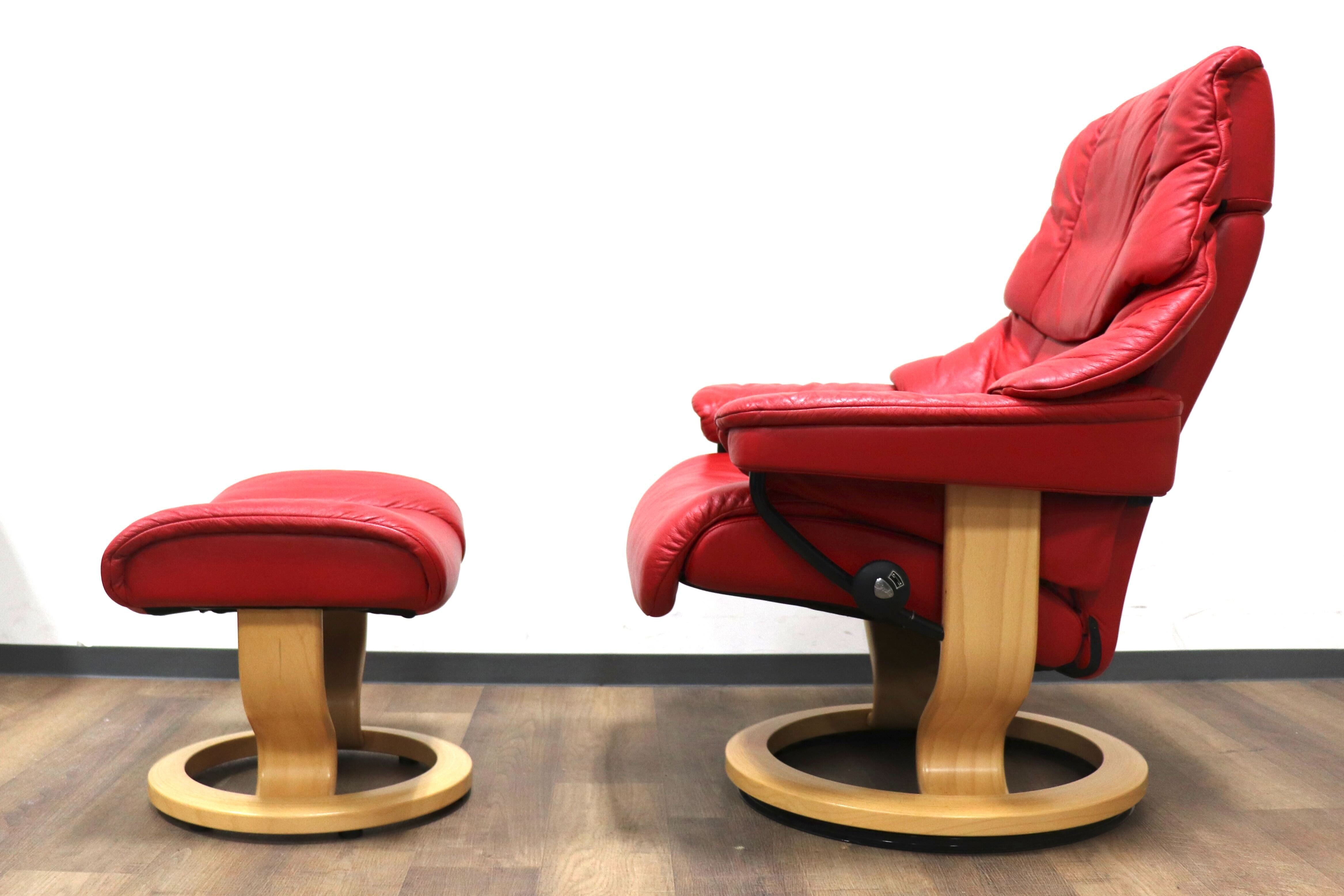 GMHS21A○EKORNES / エコーネス Reno レノ ストレスレスチェア オットマン リクライニングチェア 本革 パロマノルウェー 約44万