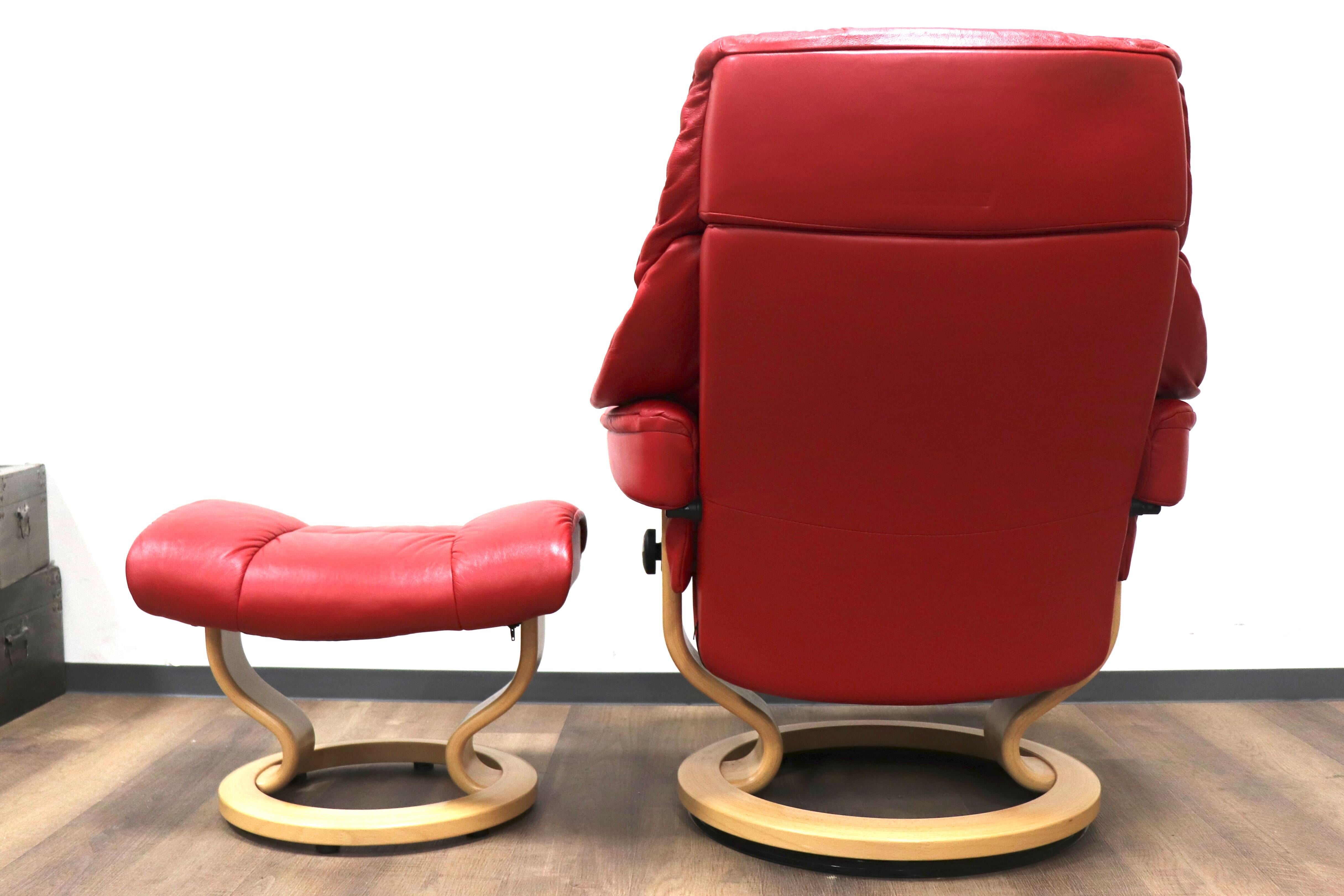 GMHS21A○EKORNES / エコーネス Reno レノ ストレスレスチェア オットマン リクライニングチェア 本革 パロマノルウェー 約44万