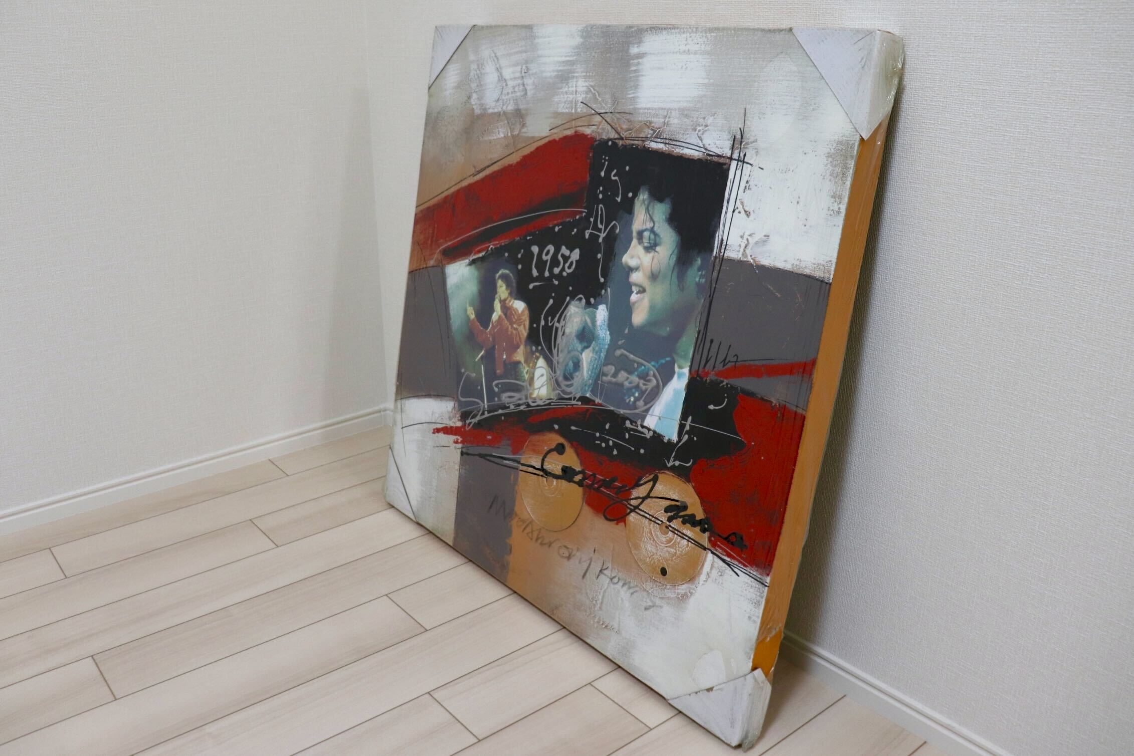 GMIK749J○マイケル・ジャクソン アートパネル 大型 インテリアボード コラージュアート