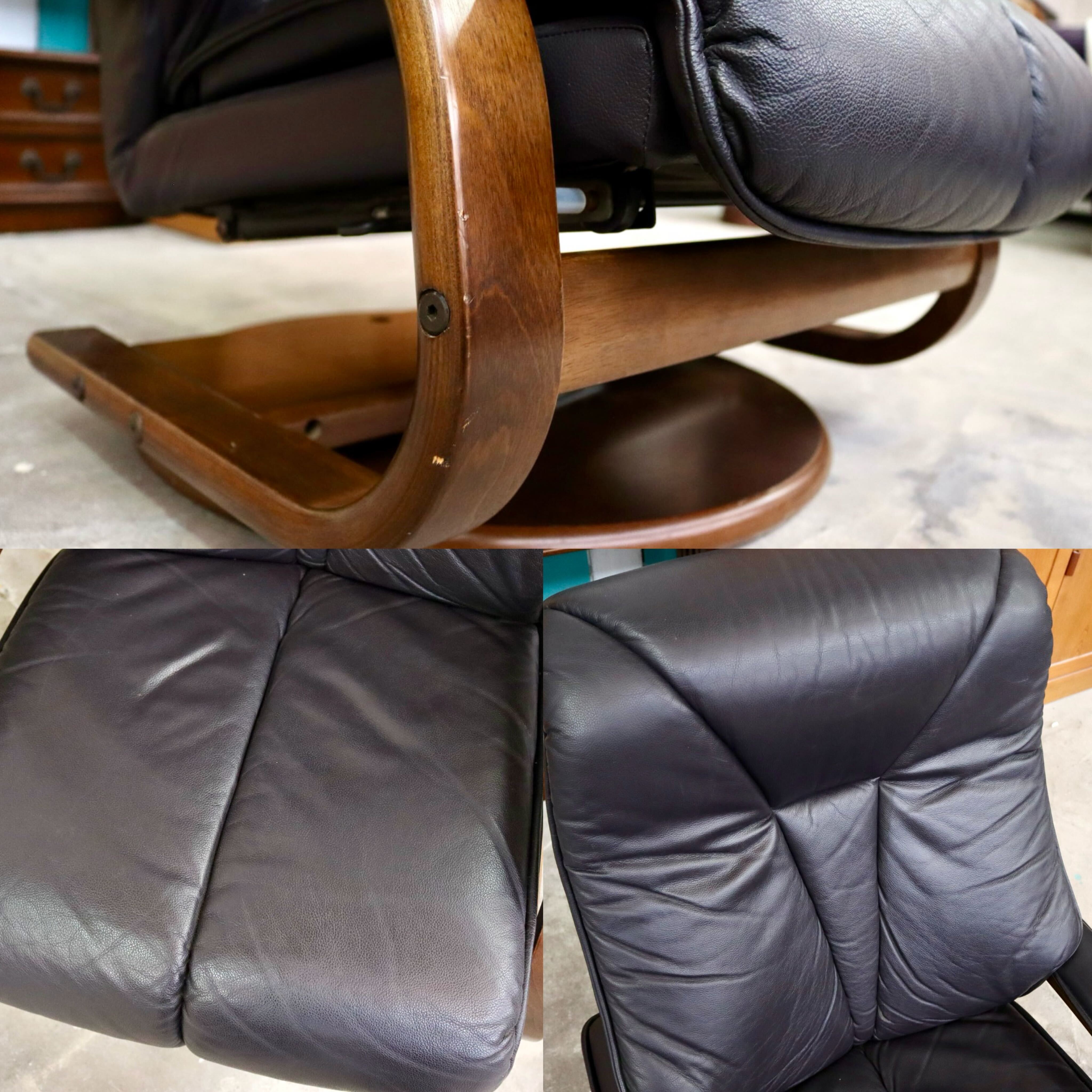 GMIK212○冨士ファニチア / FUJI FURNITURE リクライニングソファ シングルソファ アームチェア 回転椅子 レザー モダン 国産家具