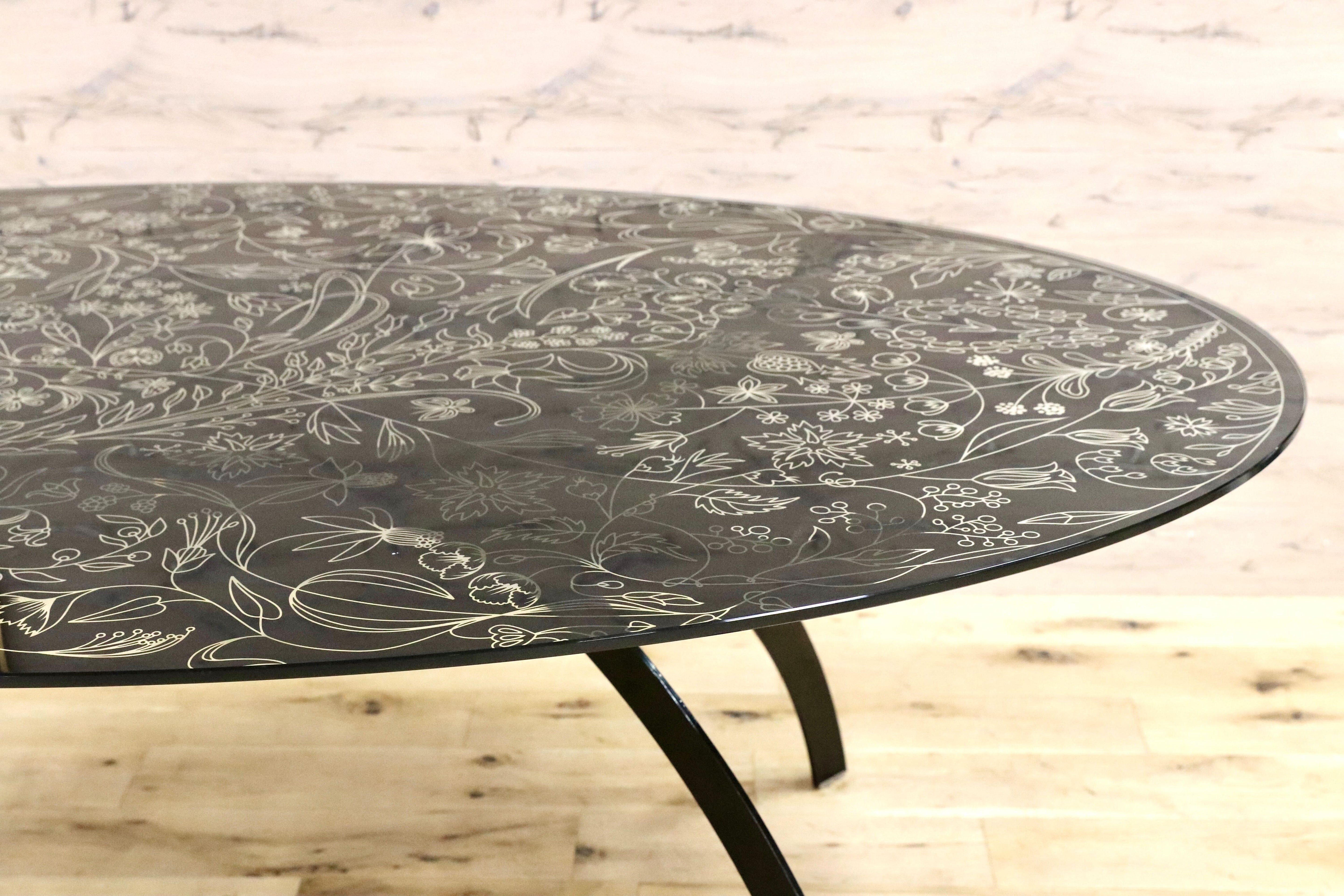 GMHK518○Moroso / モローゾ GLASS OVALTABLE グラスオーバル Tord Boontje トード・ボーンチェ 約52万 展示品