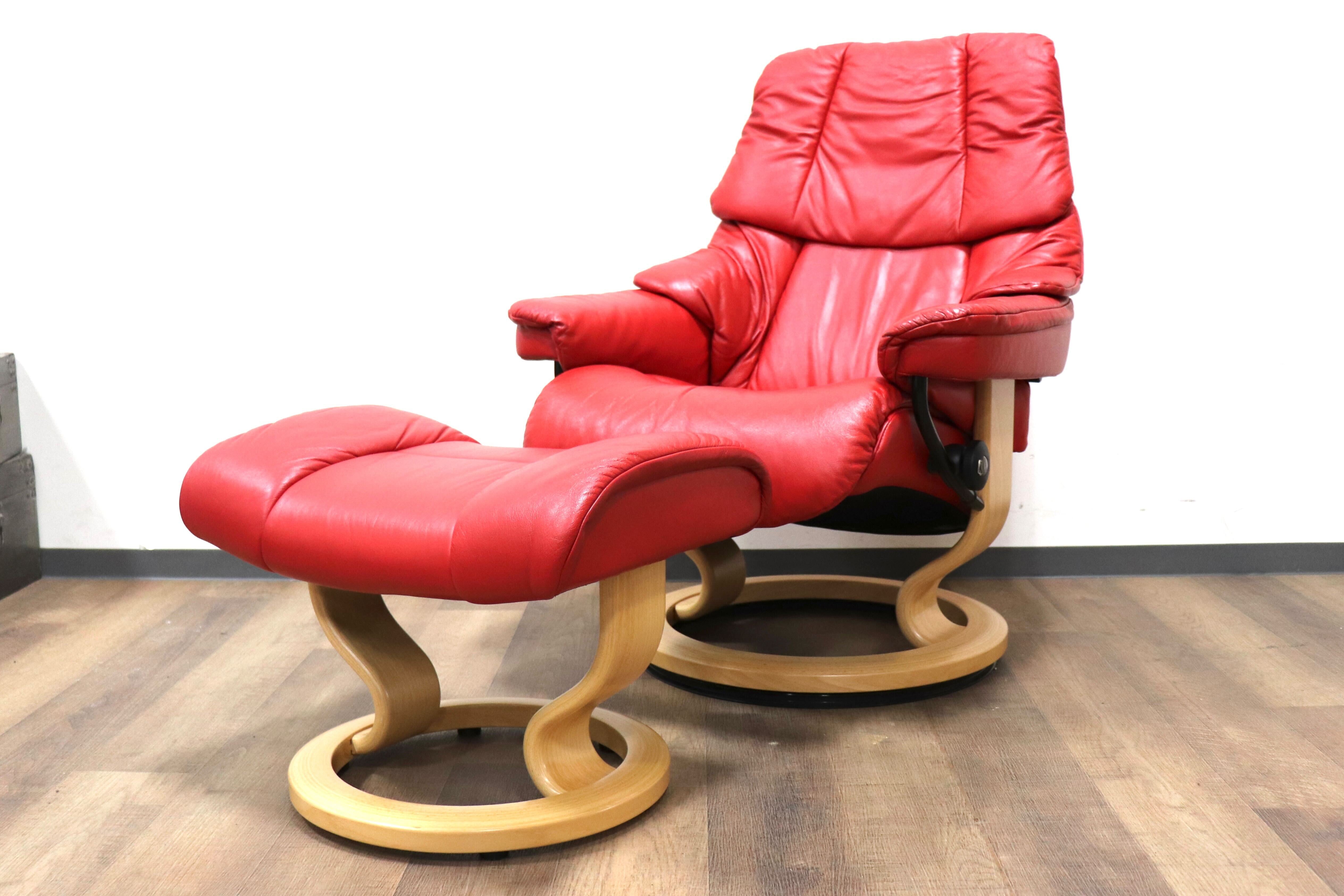 GMHS21B○EKORNES / エコーネス Reno レノ ストレスレスチェア オットマン リクライニングチェア 本革 パロマノルウェー 約44万