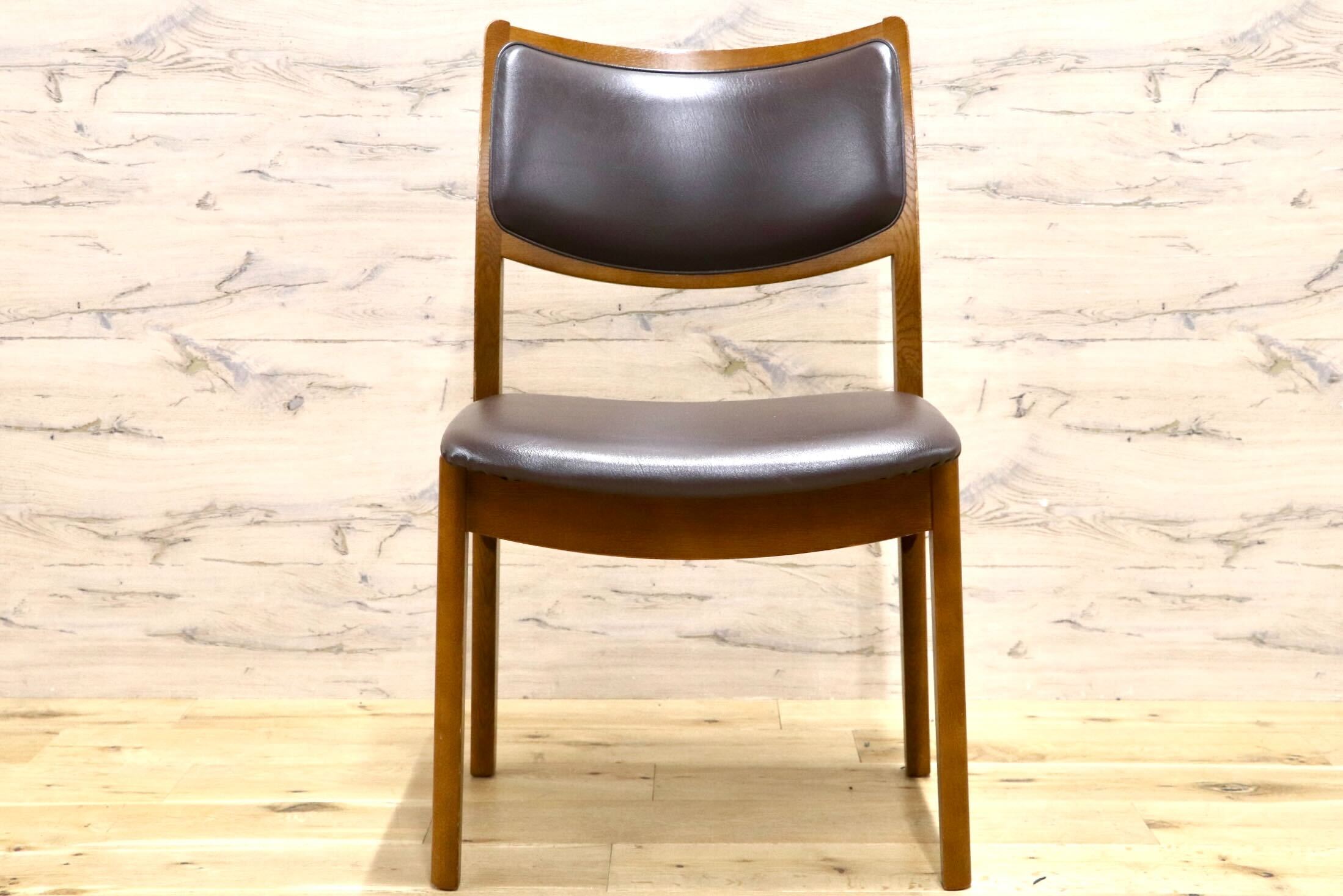 GMIS527A○シラカワ / shirakawa ダイニングチェア アームレスチェア 椅子 飛騨の家具 合皮 和モダン