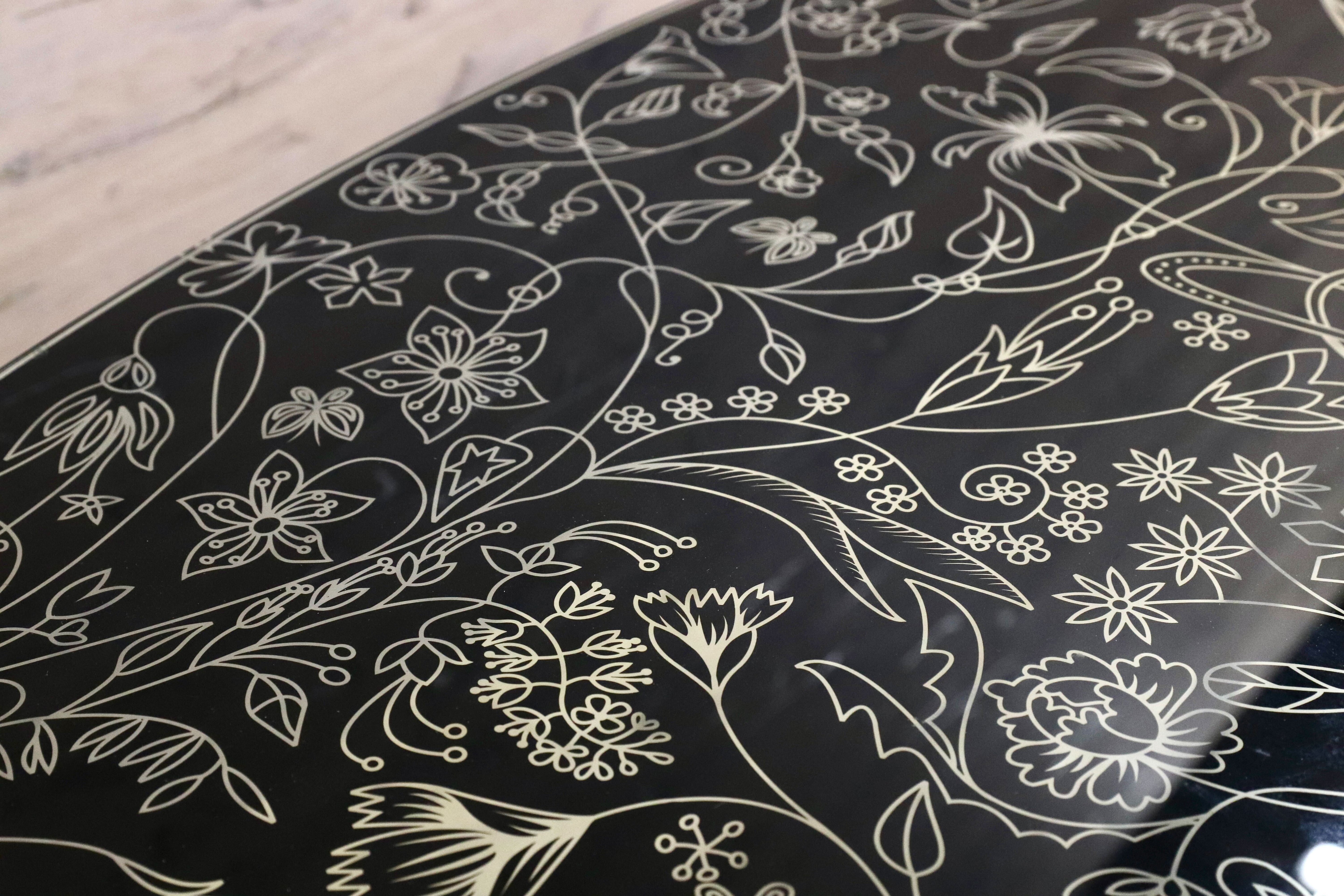 GMHK518○Moroso / モローゾ GLASS OVALTABLE グラスオーバル Tord Boontje トード・ボーンチェ 約52万 展示品