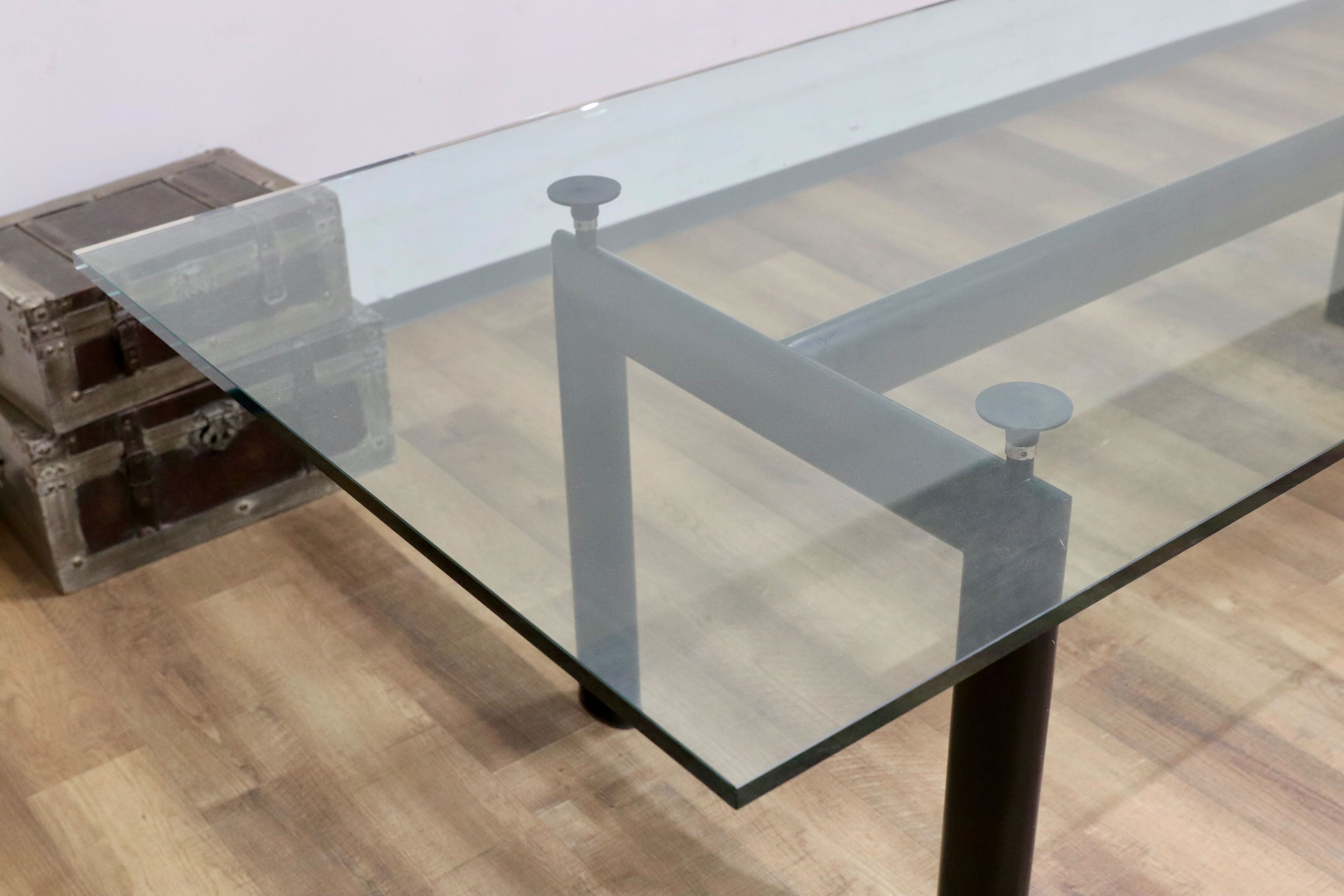 GMHK570○cassina / カッシーナ LC6 ダイニングテーブル ガラステーブル 食卓テーブル 特大 定価約120万 イタリアモダン ル・コルビュジェ