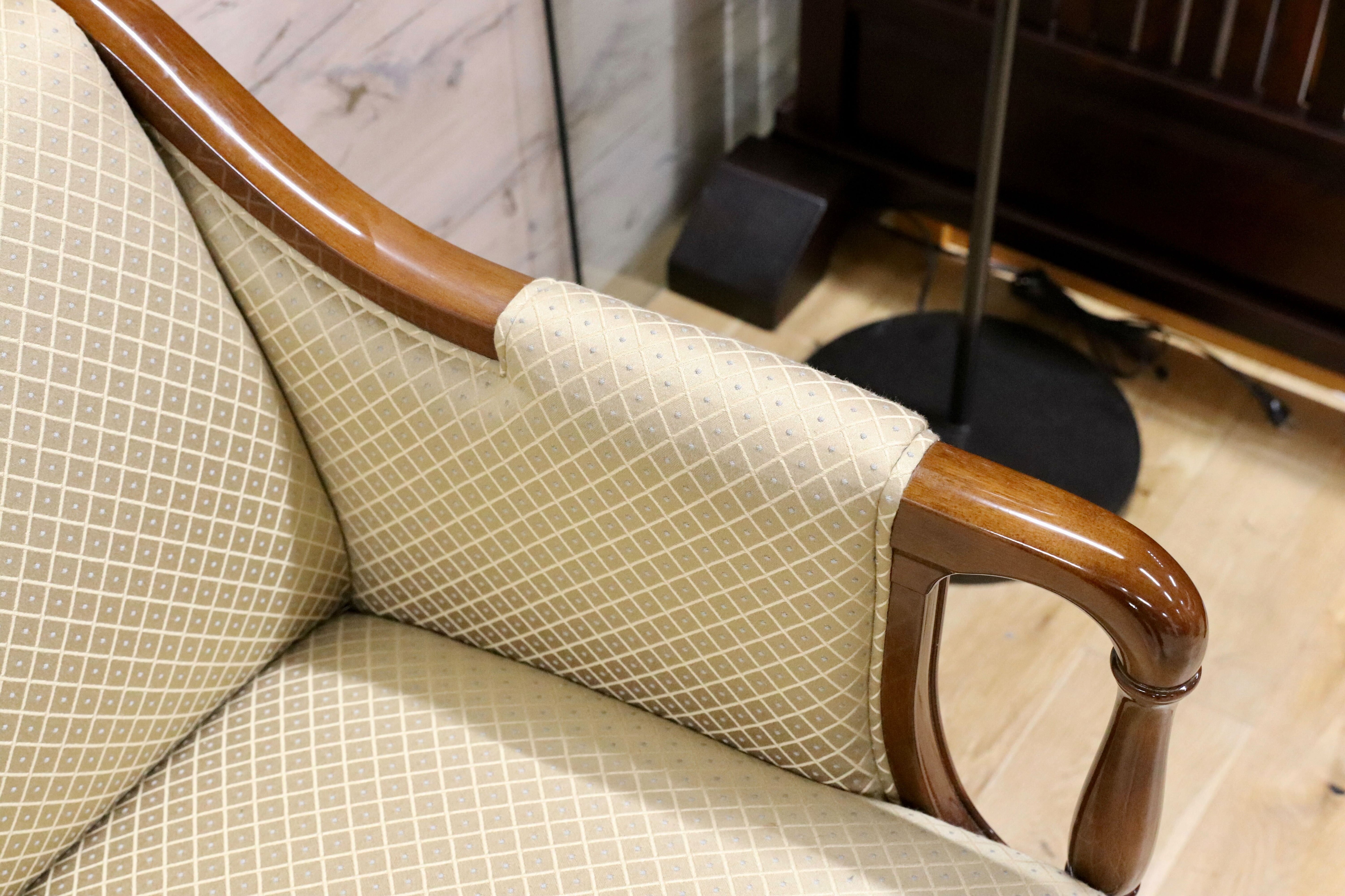 GMHS79○モリシゲ / MORISHIGE Nスペンサー 1人掛けソファ シングルソファ ラウンジチェア IDC大塚家具 定価約22万 展示品