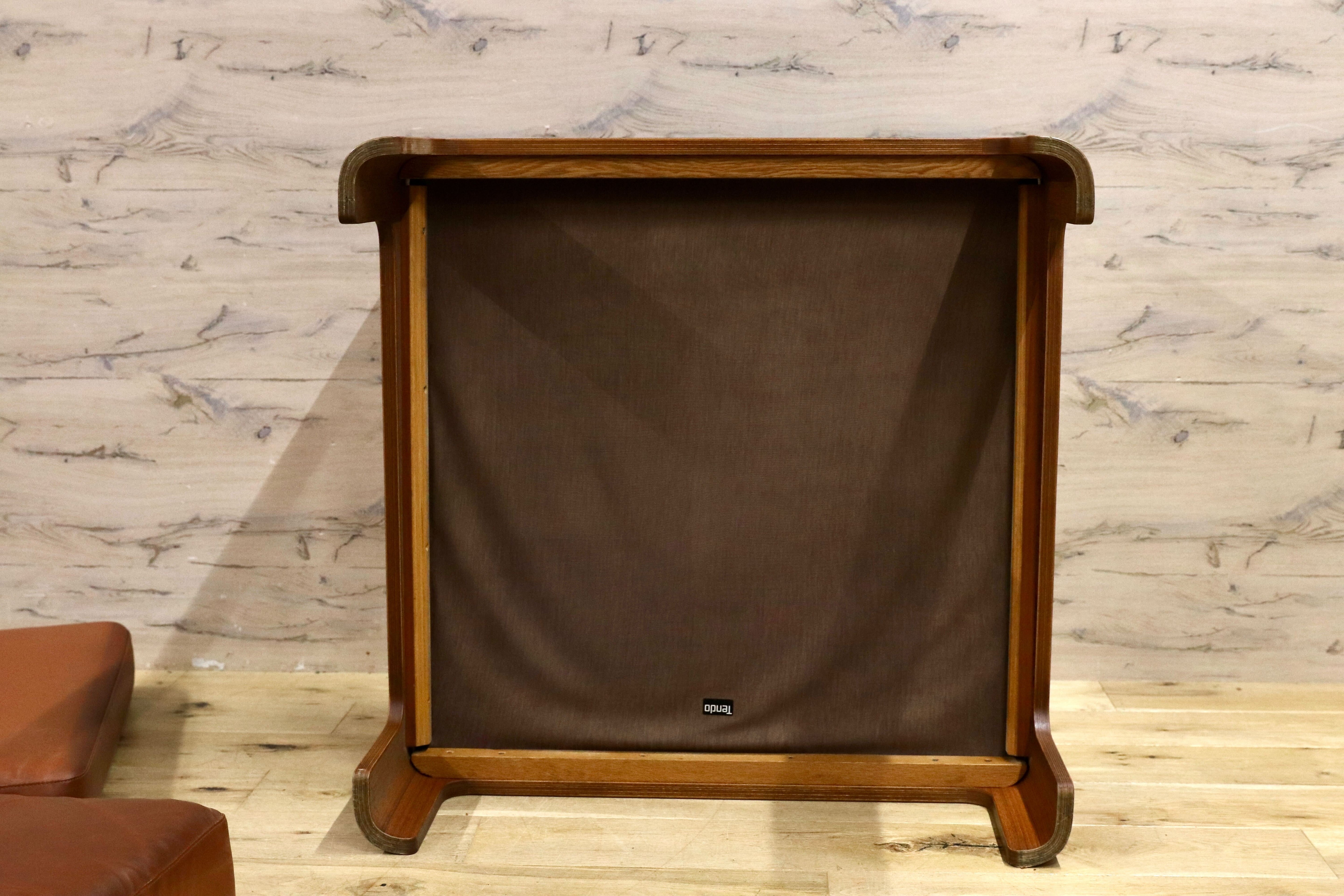 GMIK654A○天童木工 / Tendo HACO ハコ チーク材 ジャパニーズモダン ヴィンテージ 1人掛けソファ シングルソファ 合皮 剣持勇 稀少