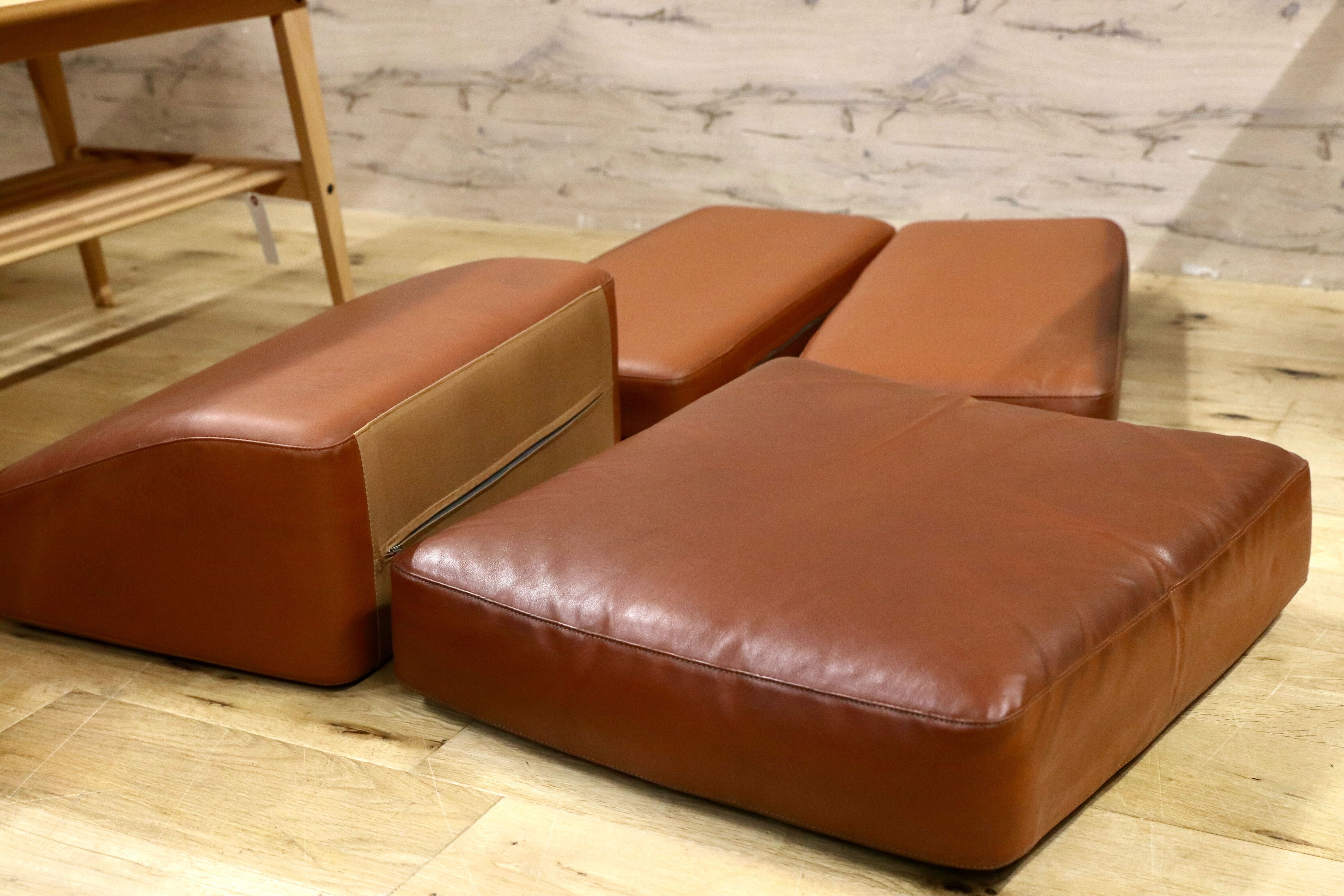 GMIK654A○天童木工 / Tendo HACO ハコ チーク材 ジャパニーズモダン ヴィンテージ 1人掛けソファ シングルソファ 合皮 剣持勇 稀少