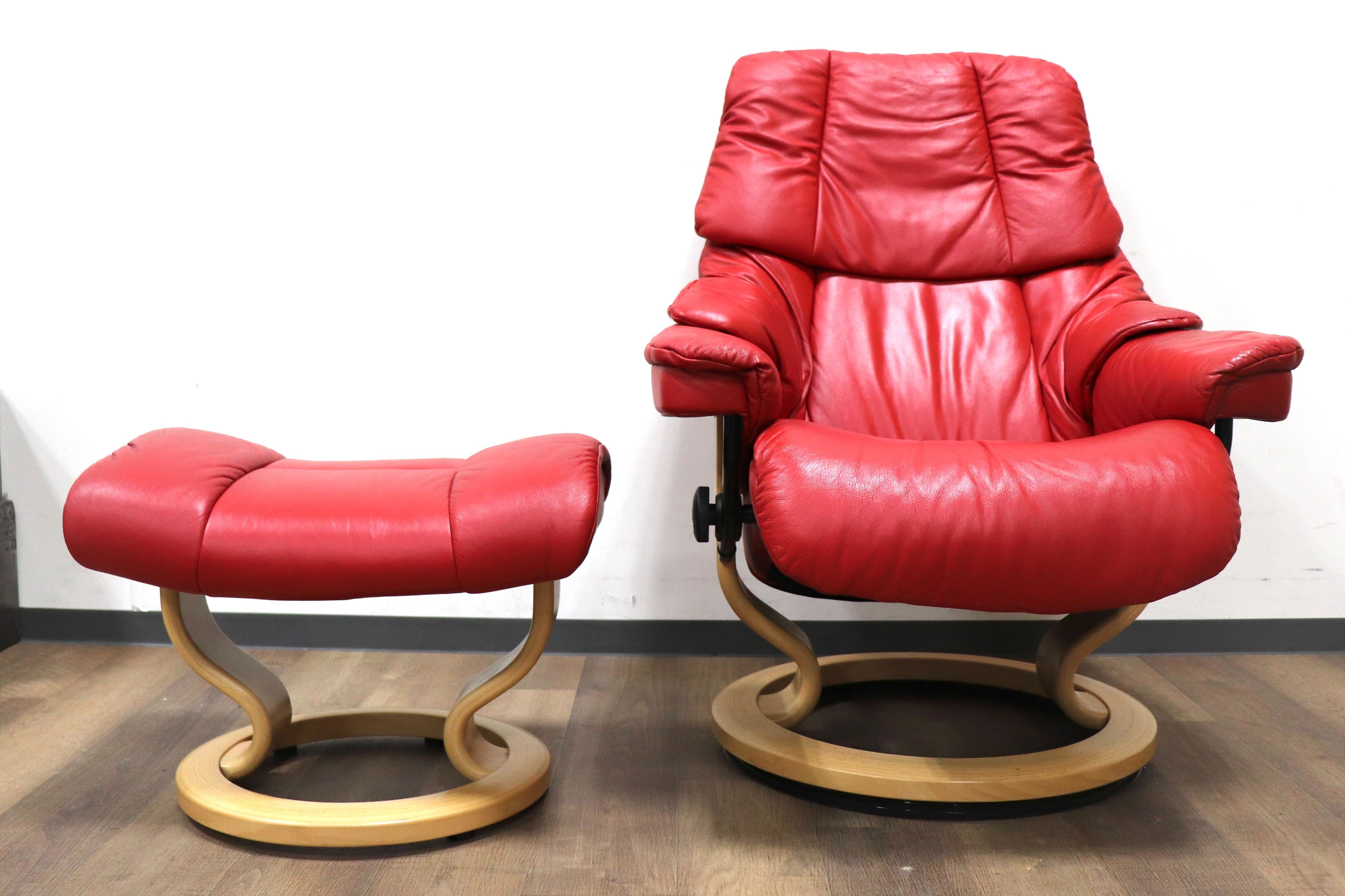 GMHS21B○EKORNES / エコーネス Reno レノ ストレスレスチェア オットマン リクライニングチェア 本革 パロマノルウェー 約44万