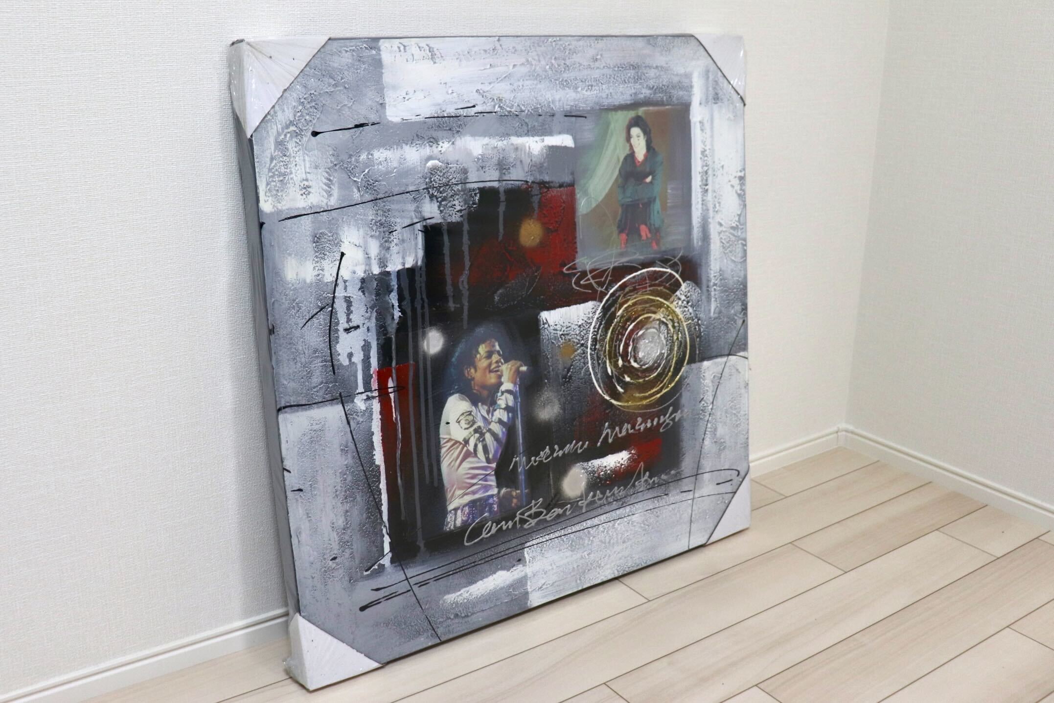 GMIK749N◯マイケル・ジャクソン アートパネル 大型 インテリアボード コラージュアート