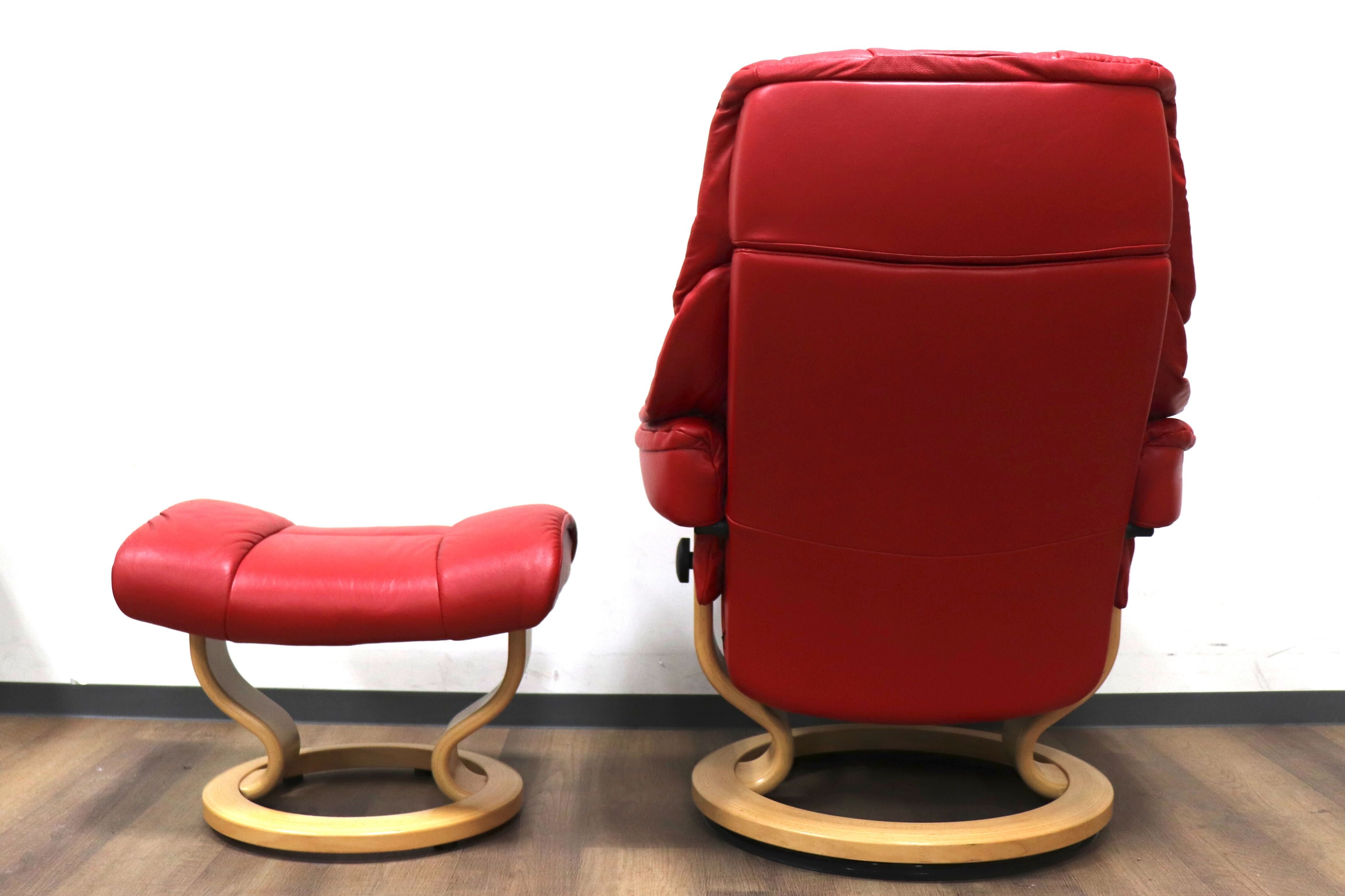 GMHS21B○EKORNES / エコーネス Reno レノ ストレスレスチェア オットマン リクライニングチェア 本革 パロマノルウェー 約44万