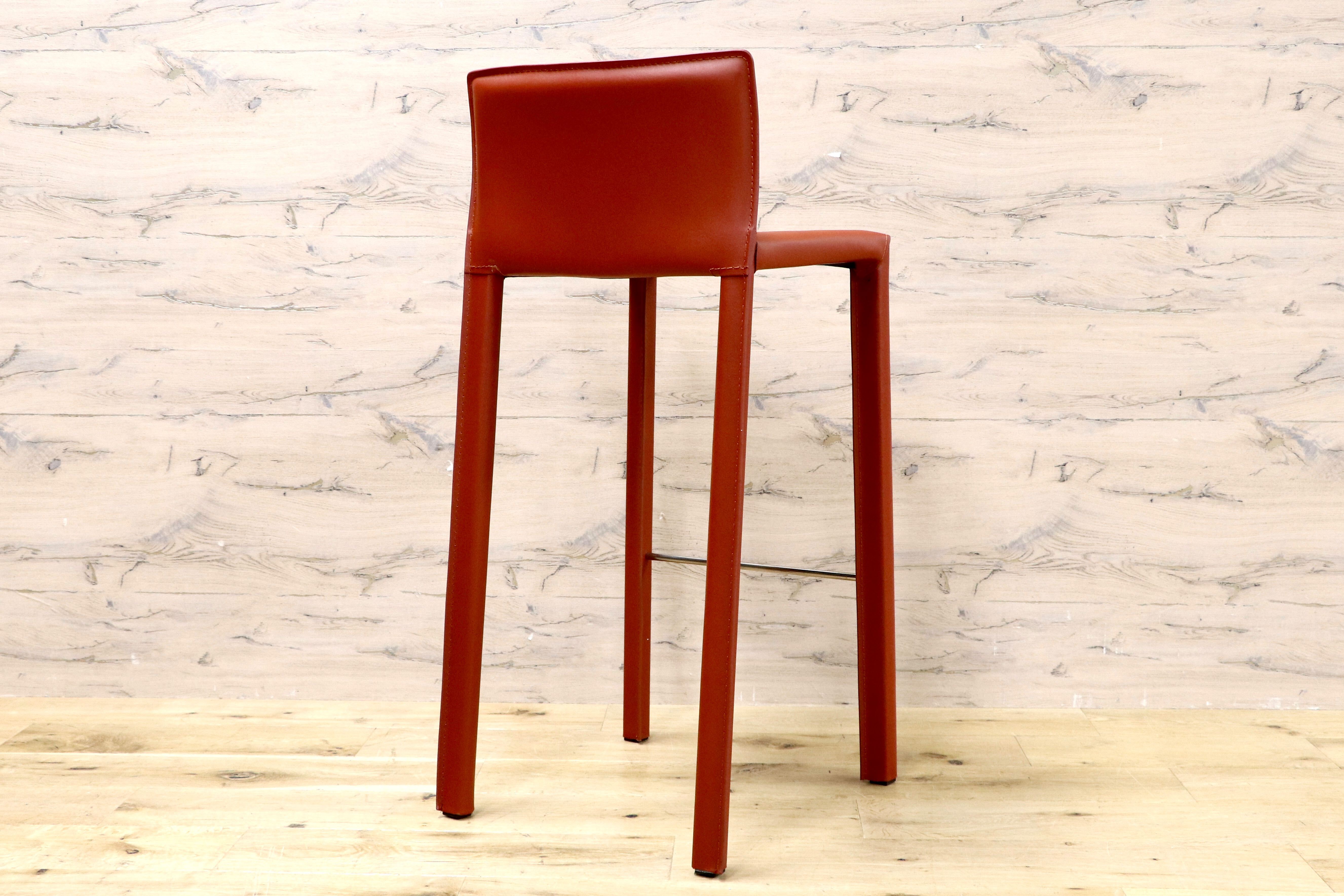 GMHN282A○アダル カウンターチェア ハイチェア バーチェア ハイスツール バースツール リサイクルレザー モダン シンプル 展示品