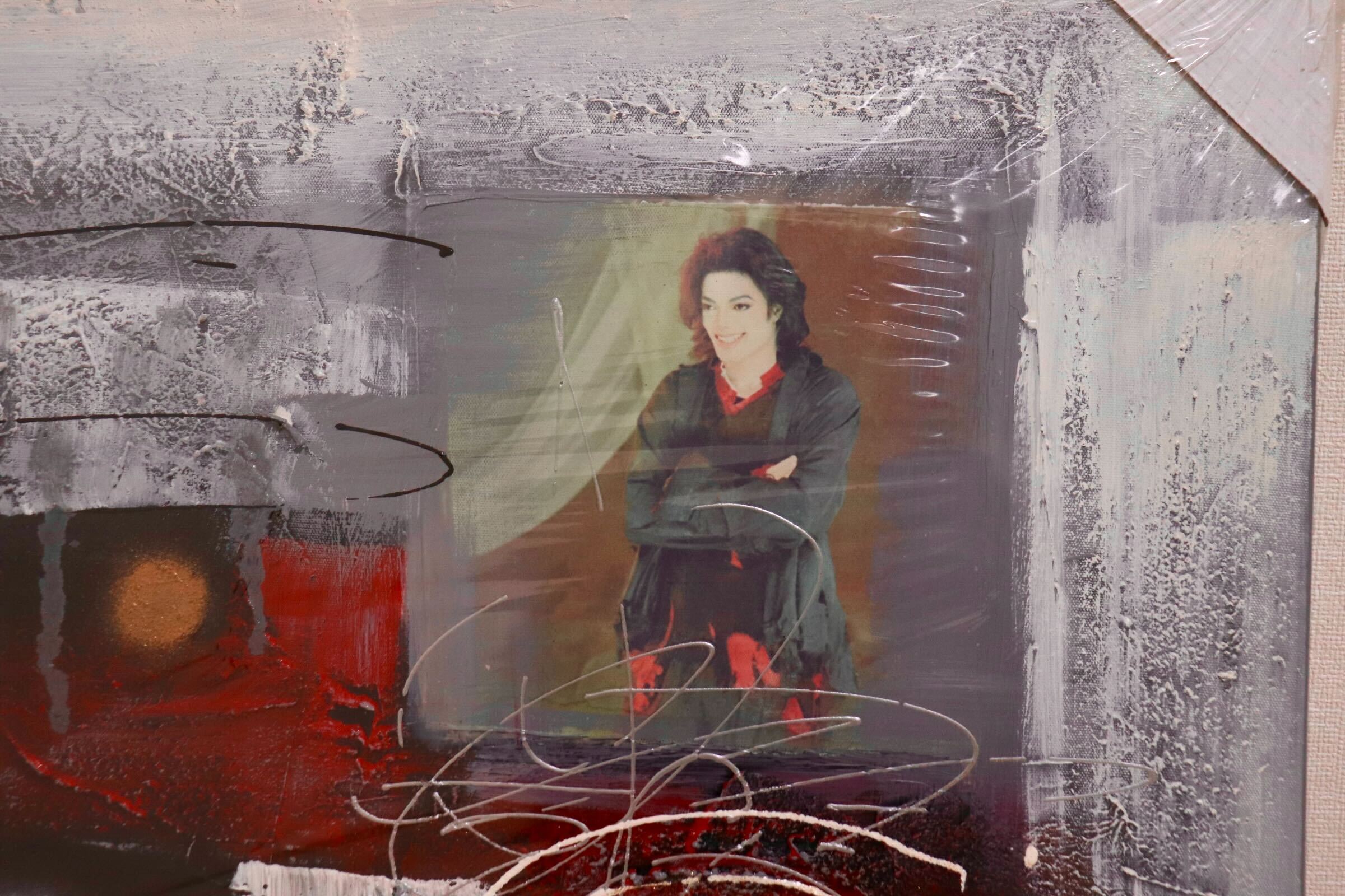 GMIK749O◯マイケル・ジャクソン アートパネル 大型 インテリアボード コラージュアート