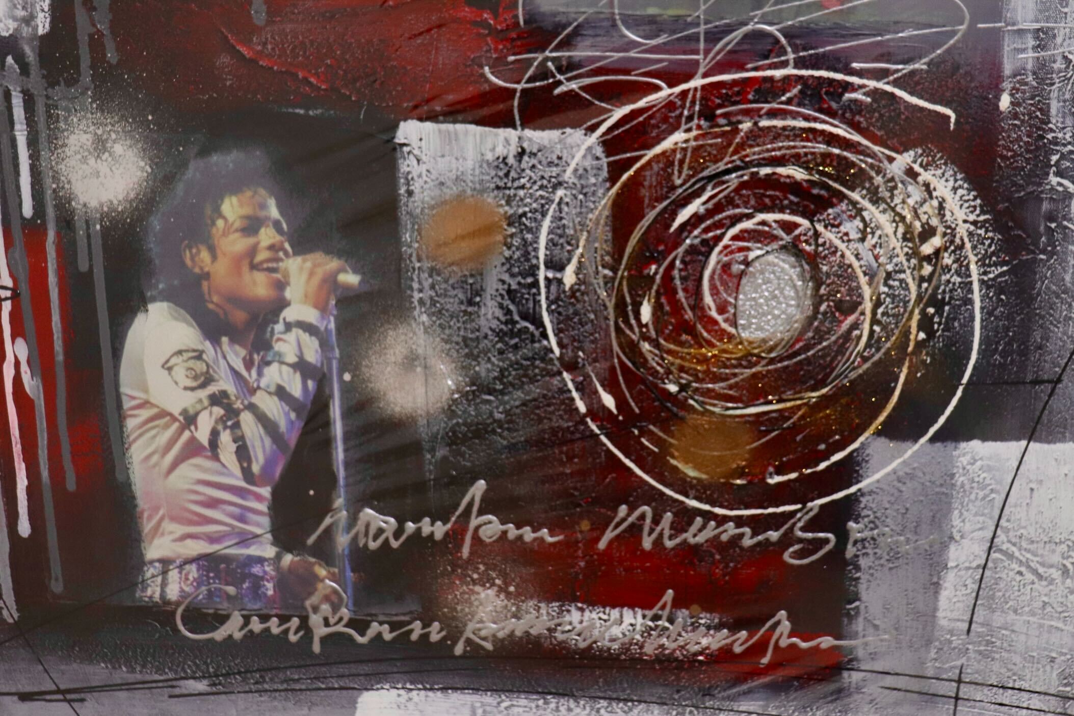 GMIK749O◯マイケル・ジャクソン アートパネル 大型 インテリアボード コラージュアート