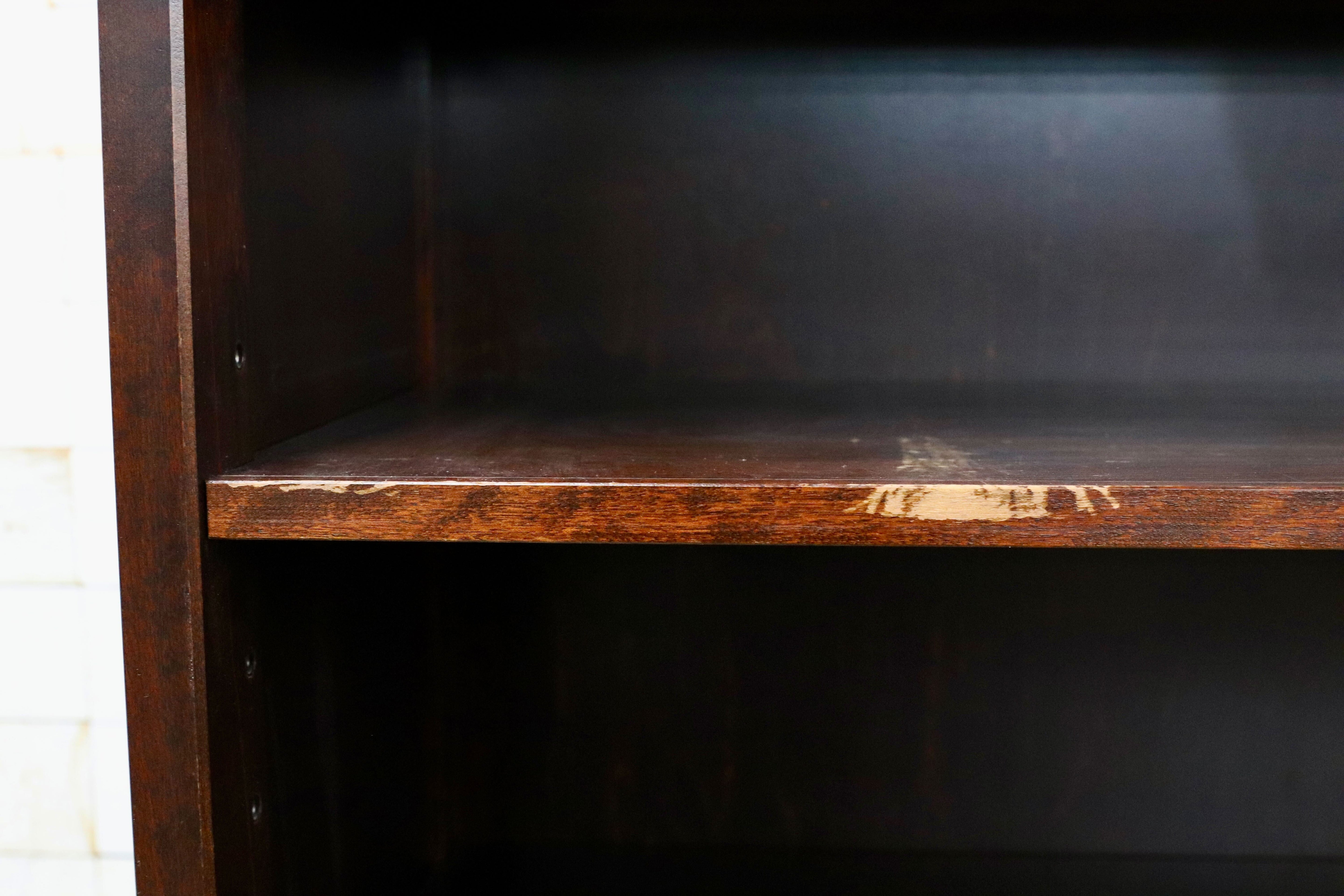 GMIS339A○北海道民芸家具 樺材 ブックシェルフ ラック 棚 ブックケース 本棚 和家具 本箱 レトロ 和モダン 飛騨産業 アンティーク