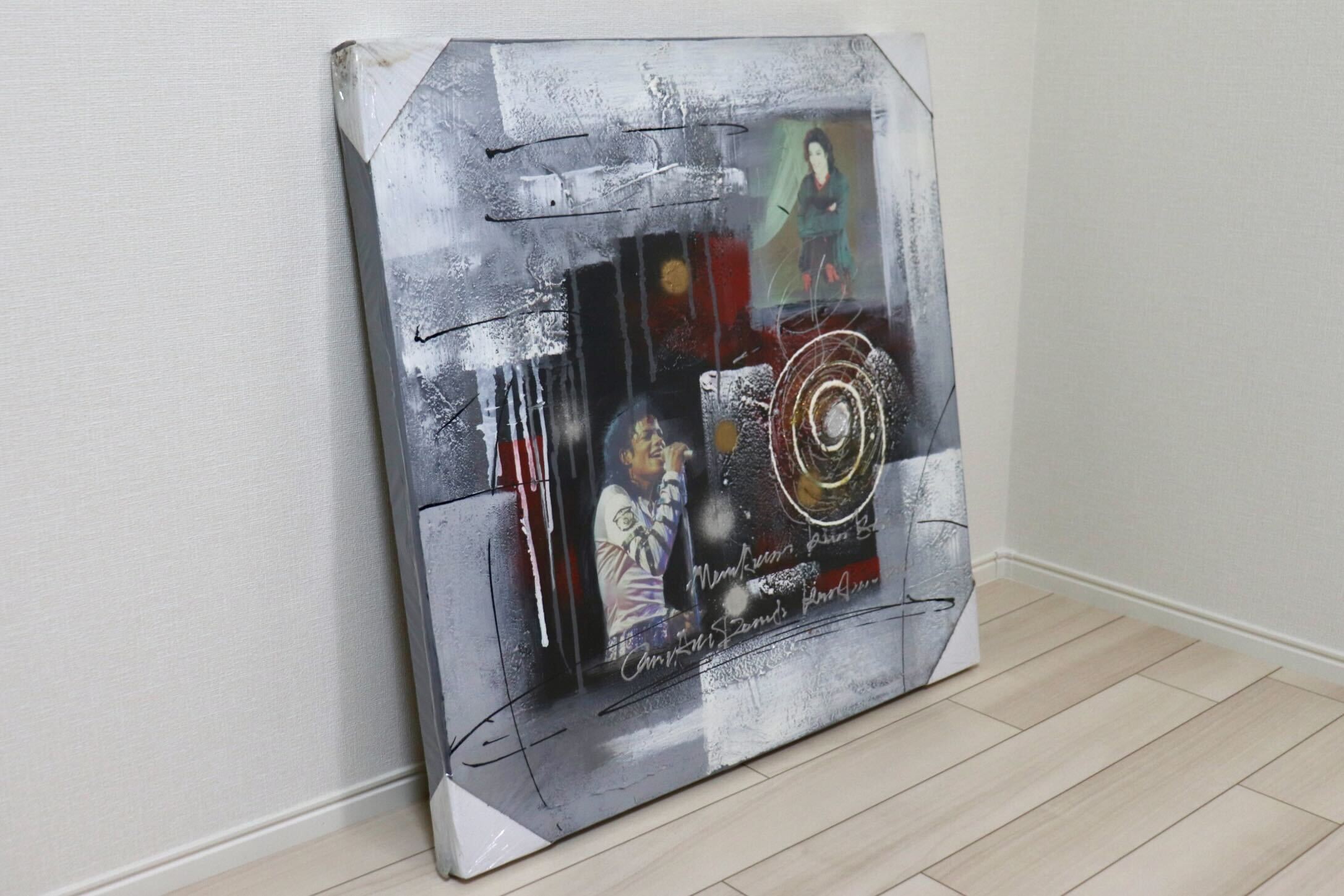 GMIK749P◯マイケル・ジャクソン アートパネル 大型 インテリアボード コラージュアート