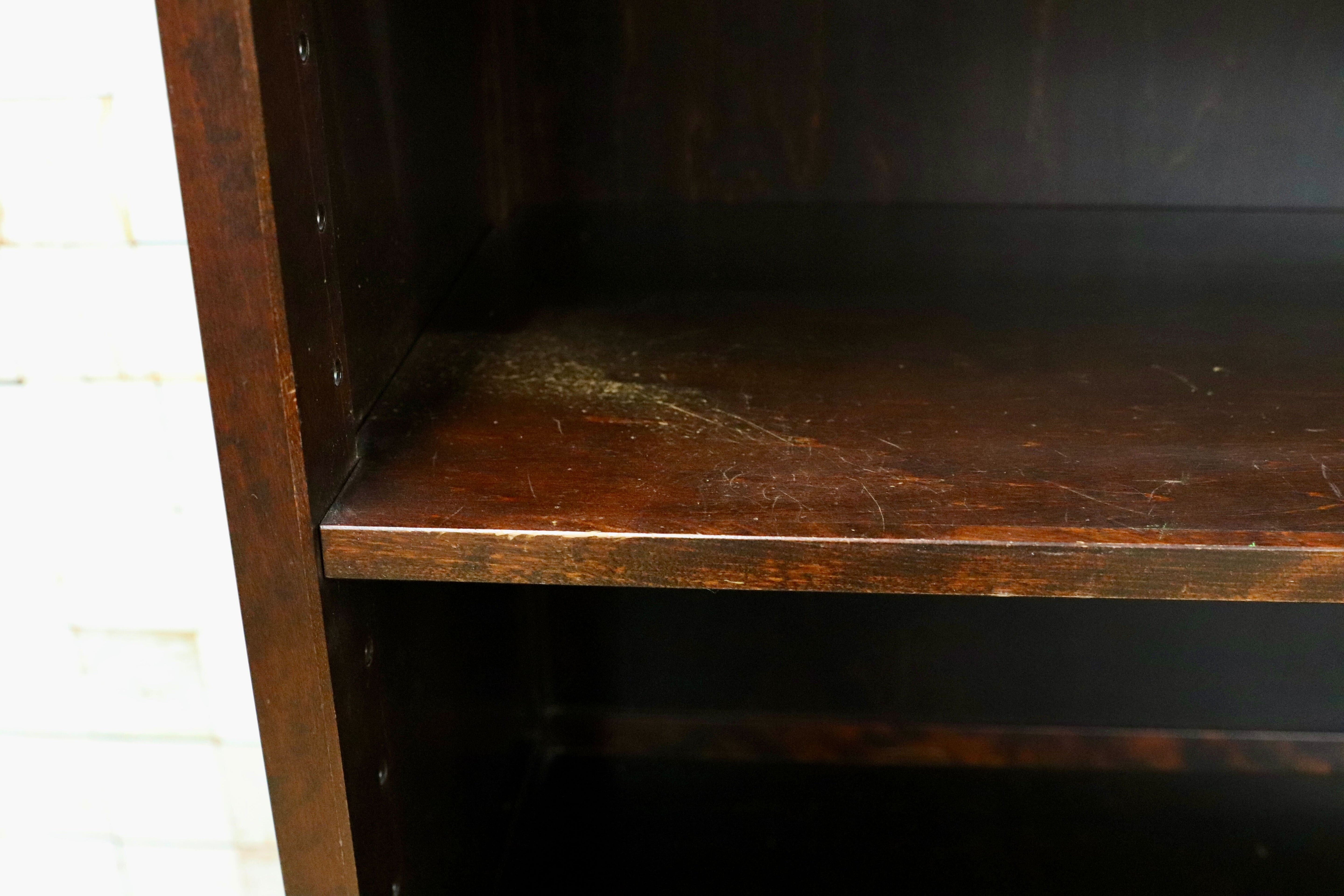 GMIS339A○北海道民芸家具 樺材 ブックシェルフ ラック 棚 ブックケース 本棚 和家具 本箱 レトロ 和モダン 飛騨産業 アンティーク