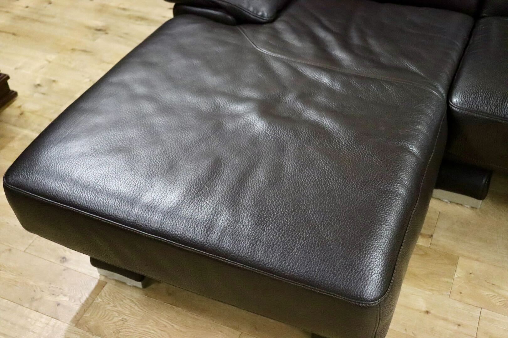 GMIH365○IDC大塚家具 L/S LUXE-01 カウチソファ コーナーソファ 本革 ダークブラウン 最高級 スタイリッシュモダン 定価約83万