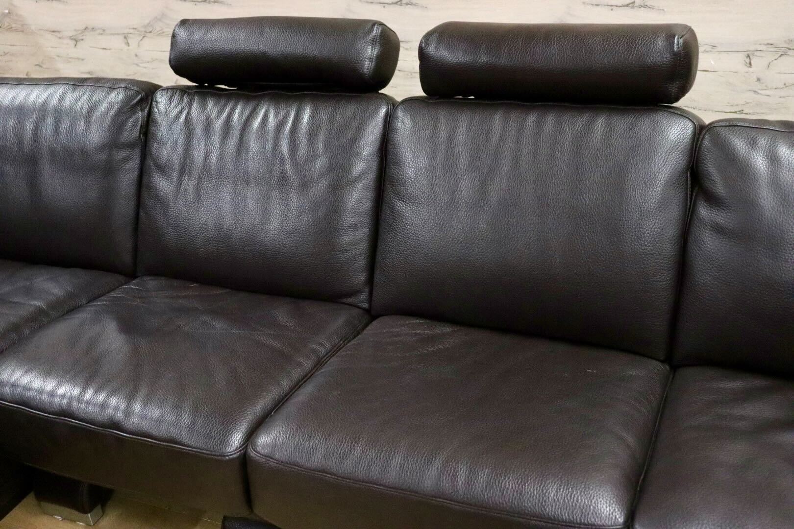 GMIH365○IDC大塚家具 L/S LUXE-01 カウチソファ コーナーソファ 本革 ダークブラウン 最高級 スタイリッシュモダン 定価約83万