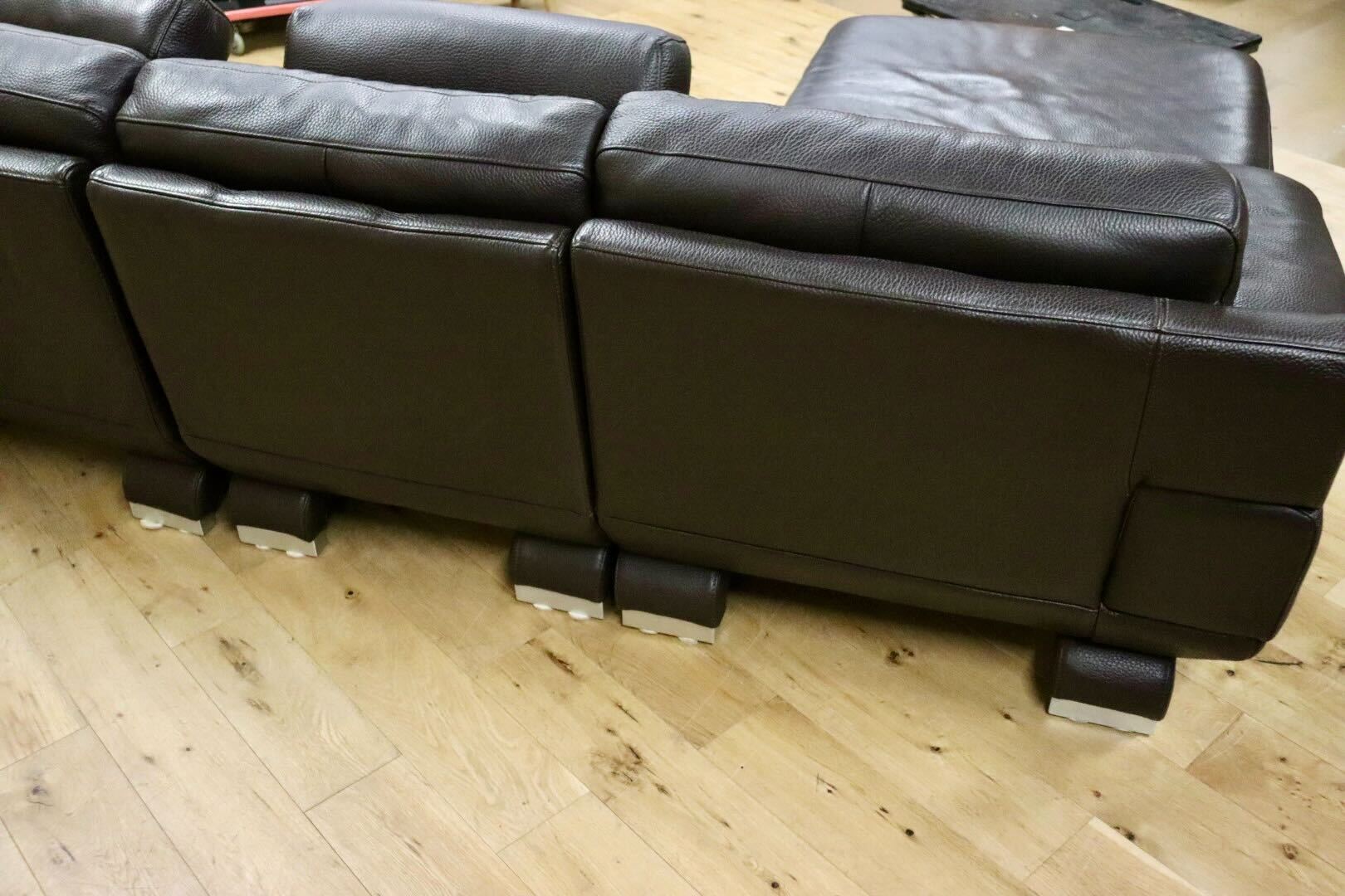 GMIH365○IDC大塚家具 L/S LUXE-01 カウチソファ コーナーソファ 本革 ダークブラウン 最高級 スタイリッシュモダン 定価約83万