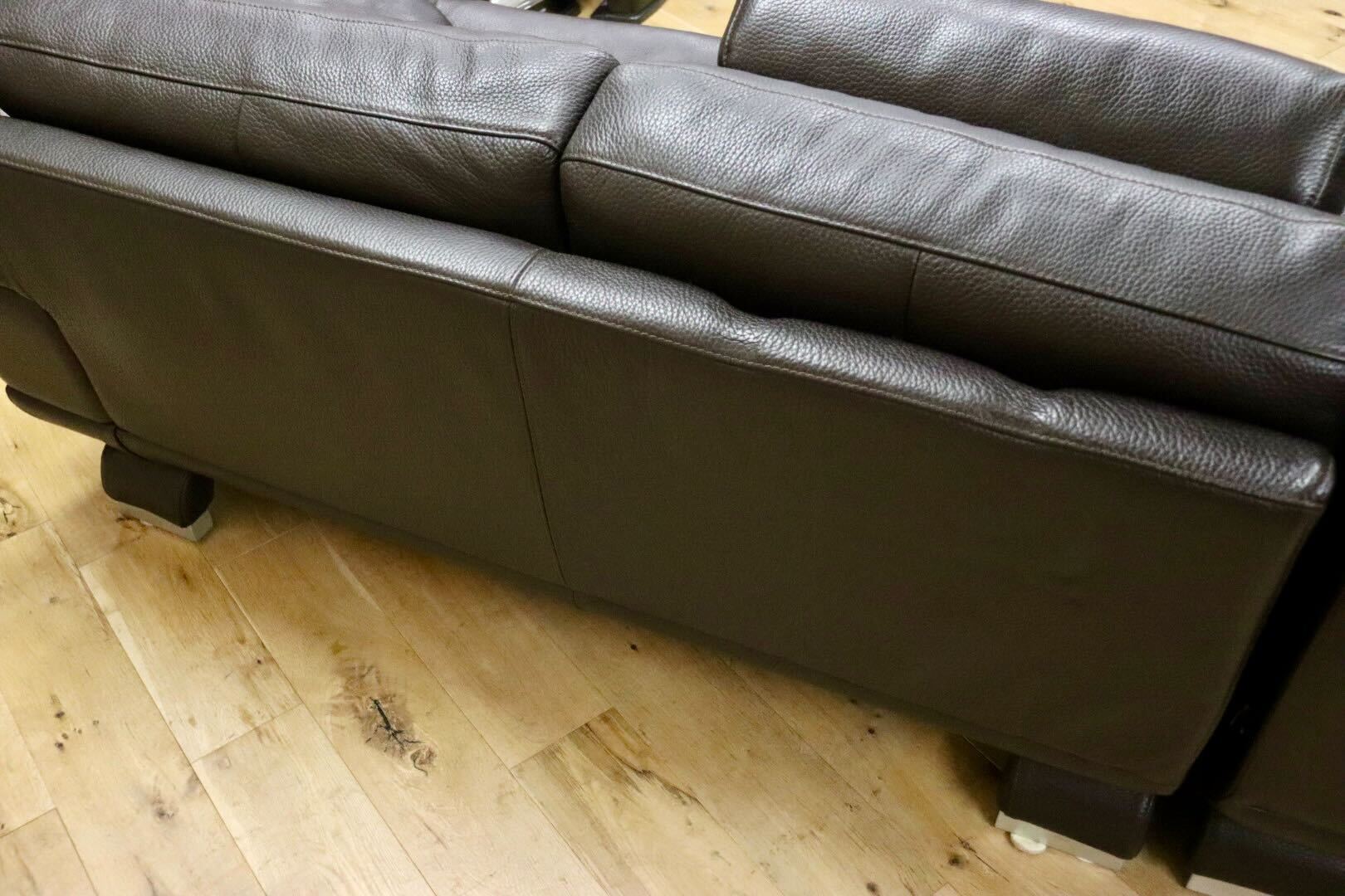 GMIH365○IDC大塚家具 L/S LUXE-01 カウチソファ コーナーソファ 本革 ダークブラウン 最高級 スタイリッシュモダン 定価約83万