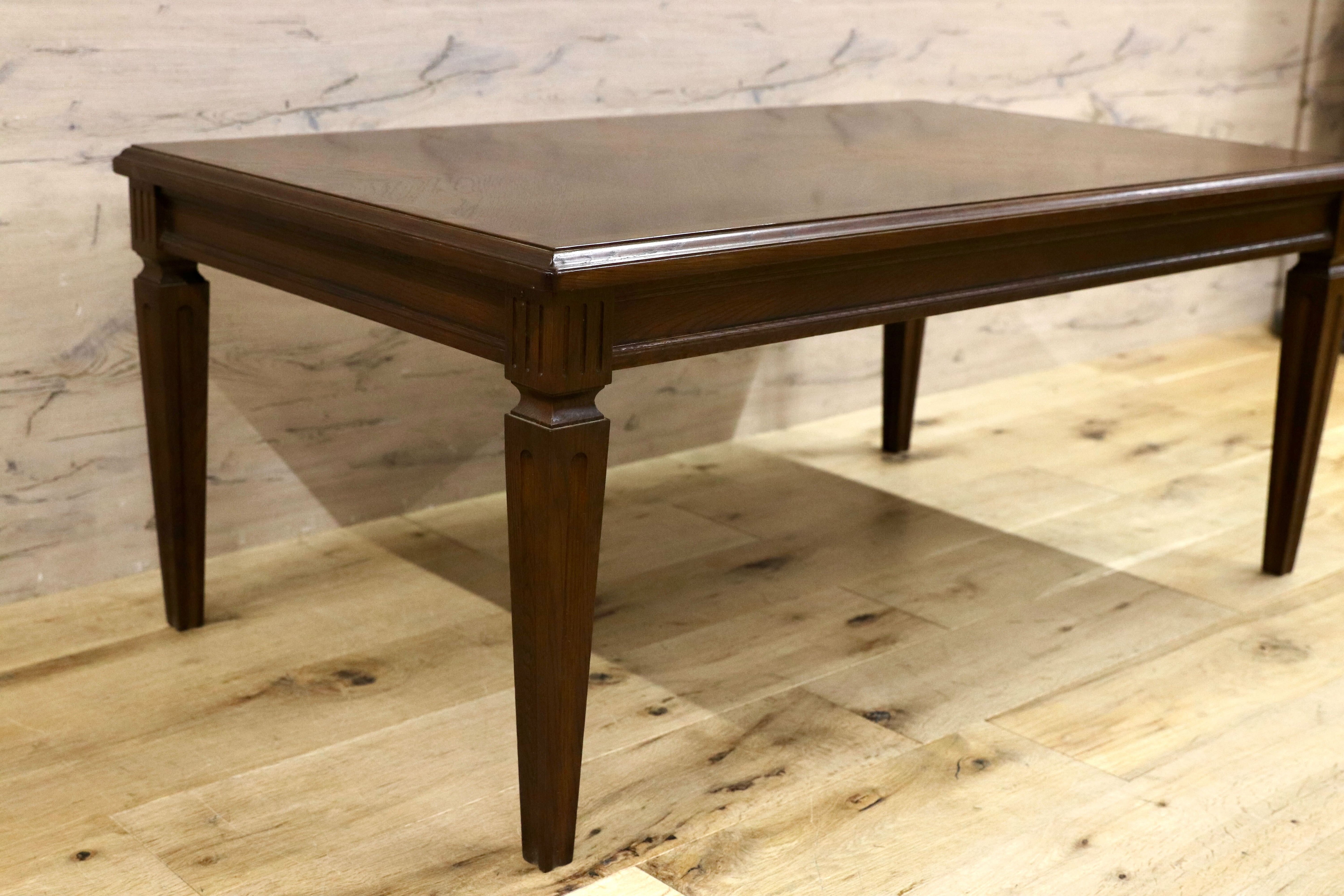 GMHK533○domani / ドマーニ センターテーブル リビングテーブル 応接机 ブラウン カリモク最高峰 クイーンズライフ オーク クラシック