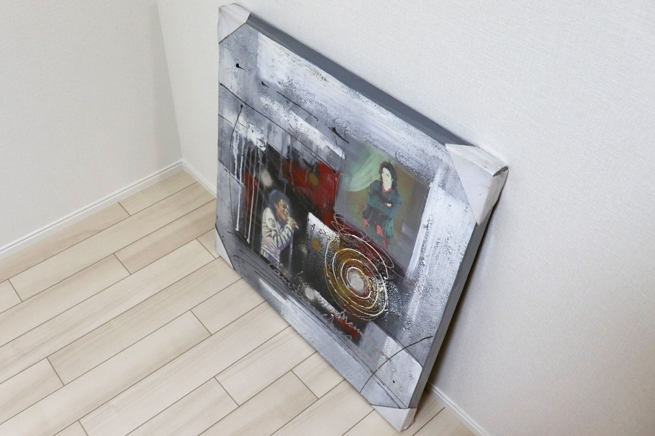 GMIK749Q◯マイケル・ジャクソン アートパネル 大型 インテリアボード コラージュアート