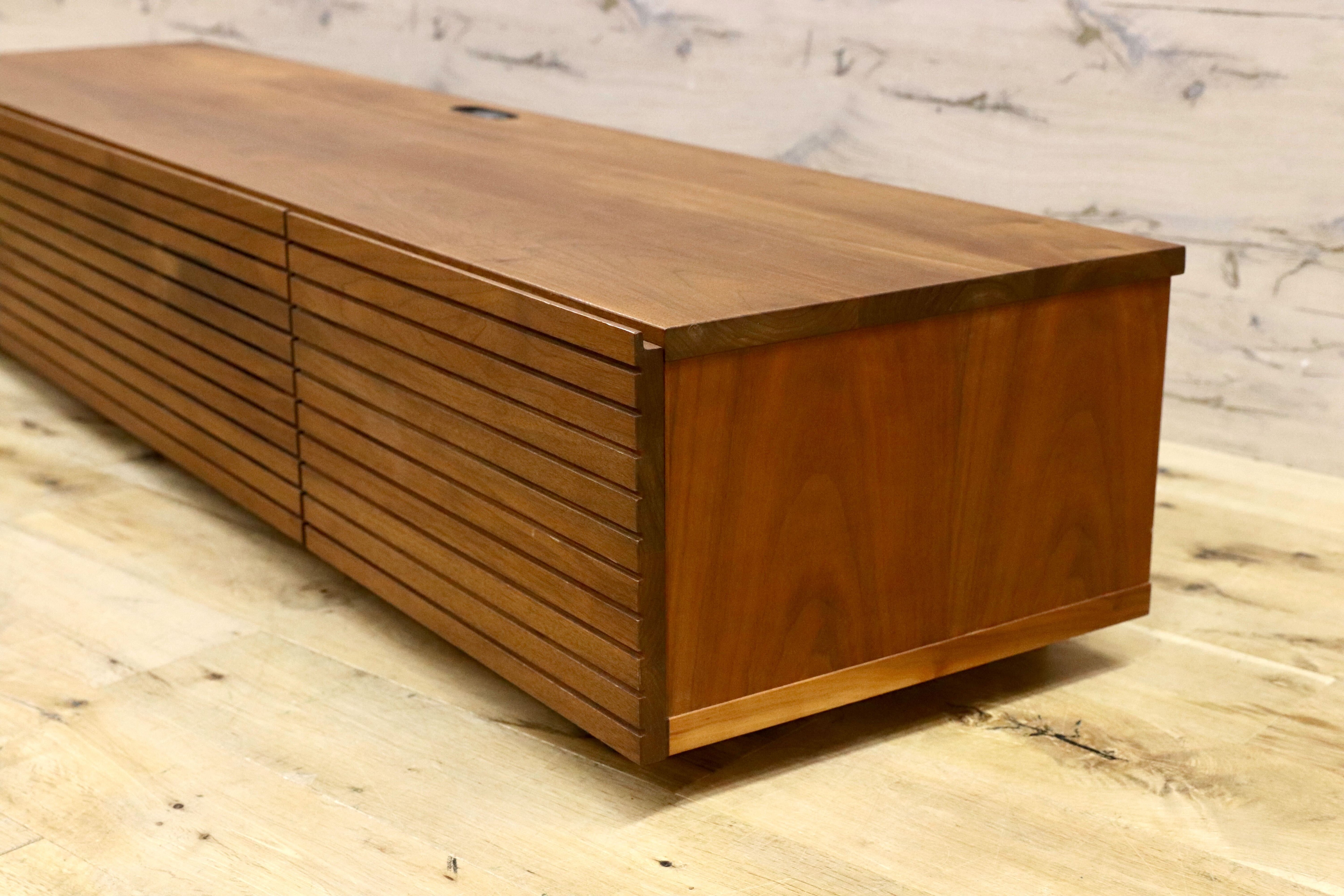 GMHK517○自然工房 風雅 FUUGA ウォールナット無垢材 テレビボード TVボード AVボード ローボード リビング収納 北欧モダン 定価約14.5万