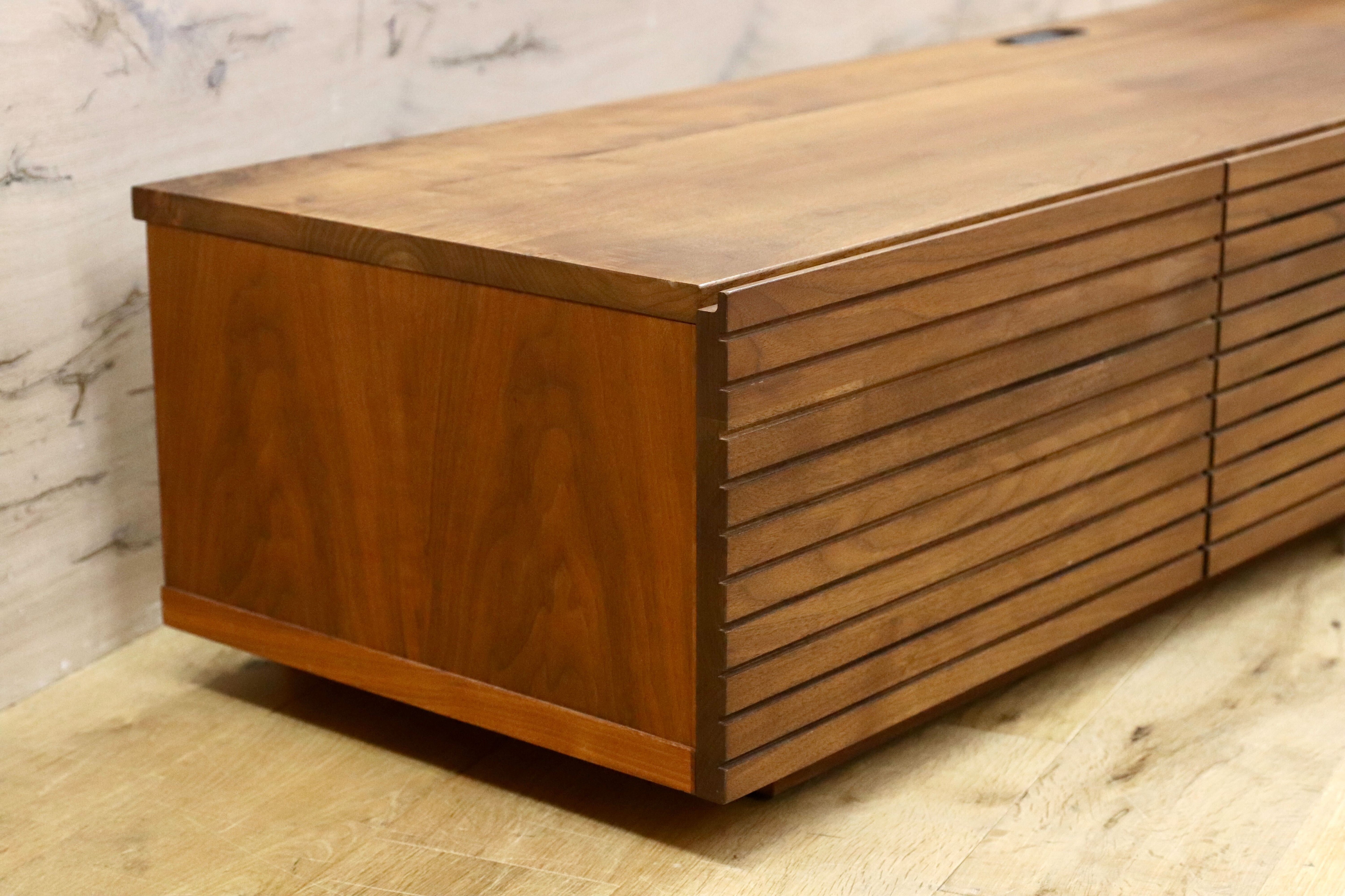 GMHK517○自然工房 風雅 FUUGA ウォールナット無垢材 テレビボード TVボード AVボード ローボード リビング収納 北欧モダン 定価約14.5万