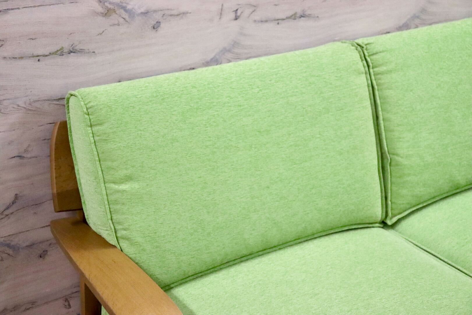 GMHN46○イバタインテリア / ibata 2.5人掛けソファ ラブソファ 長椅子 ファブリック ライムグリーン カバーリング モダン 展示品