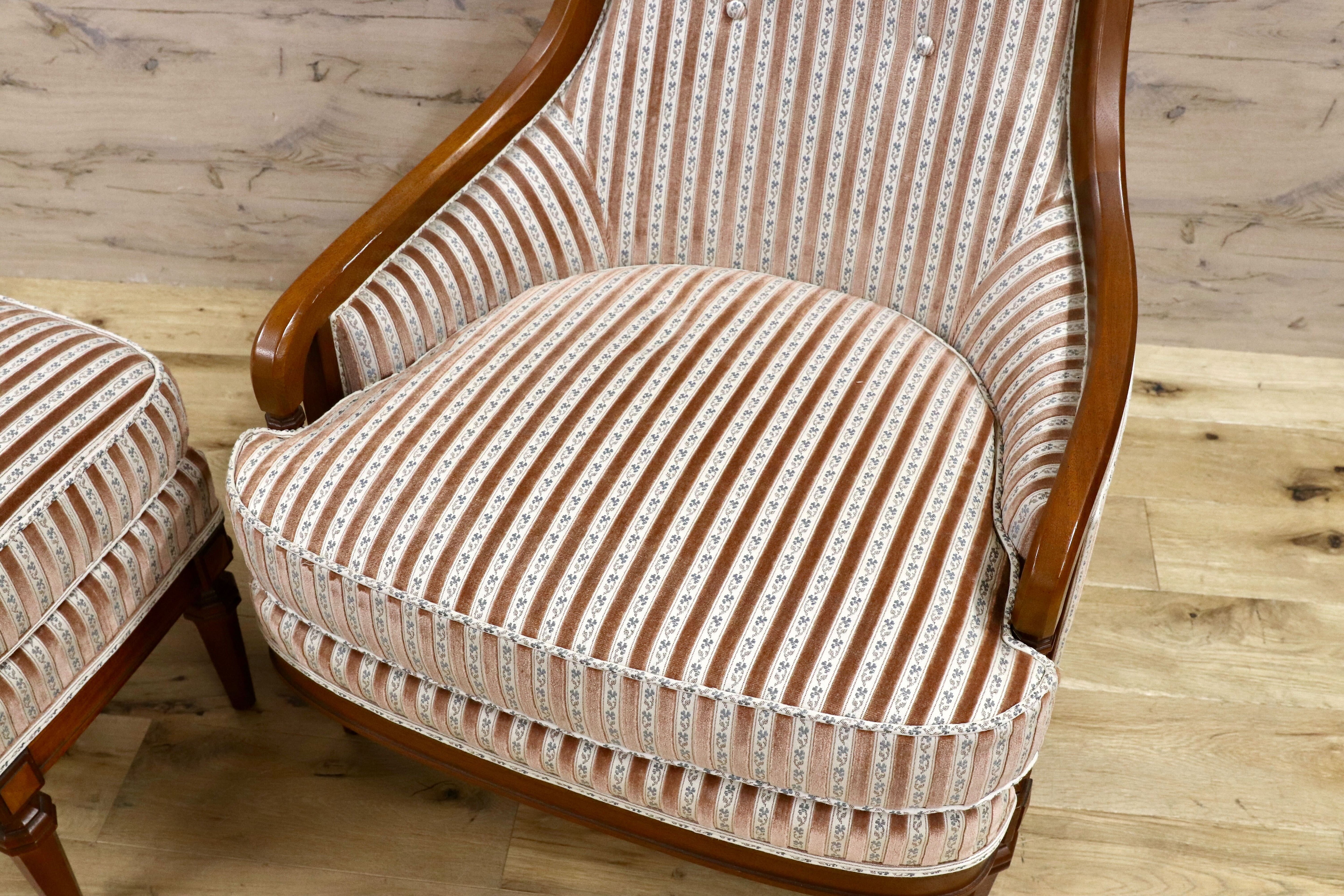 GMHS80○DREXEL HERITAGE / ドレクセルヘリテイジ アップホルスタリー ハイバックチェア ラウンジチェア オットマン 稀少 約75万