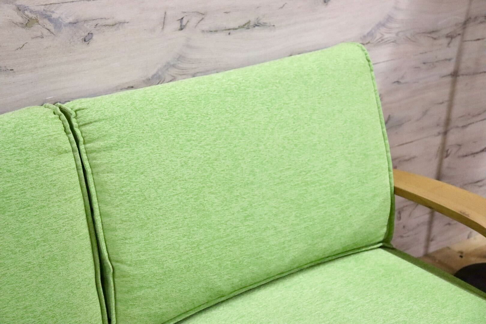 GMHN46○イバタインテリア / ibata 2.5人掛けソファ ラブソファ 長椅子 ファブリック ライムグリーン カバーリング モダン 展示品