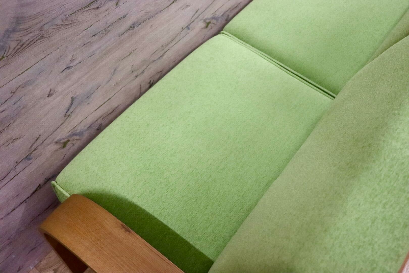 GMHN46○イバタインテリア / ibata 2.5人掛けソファ ラブソファ 長椅子 ファブリック ライムグリーン カバーリング モダン 展示品