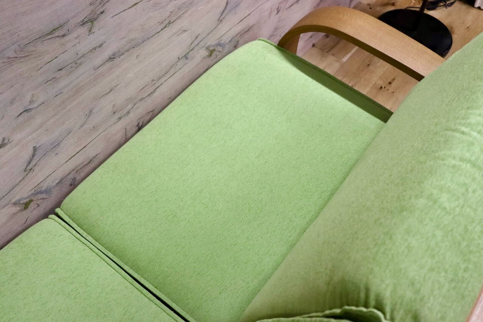 GMHN46○イバタインテリア / ibata 2.5人掛けソファ ラブソファ 長椅子 ファブリック ライムグリーン カバーリング モダン 展示品