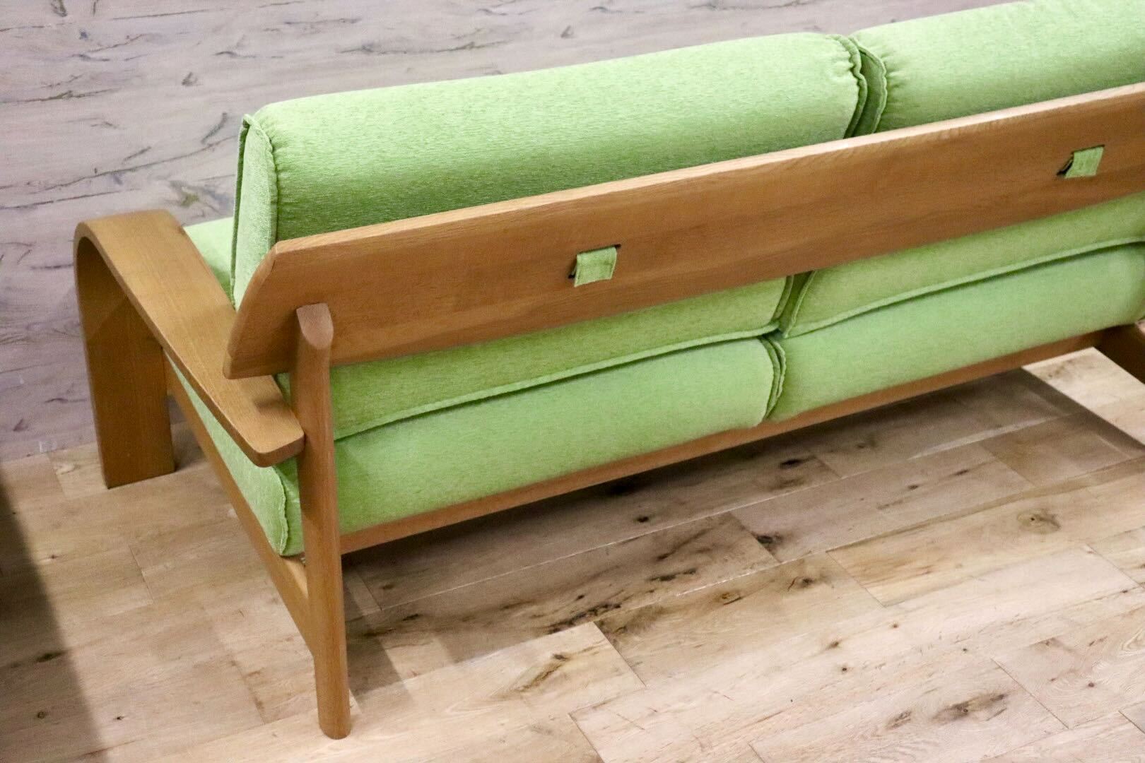 GMHN46○イバタインテリア / ibata 2.5人掛けソファ ラブソファ 長椅子 ファブリック ライムグリーン カバーリング モダン 展示品