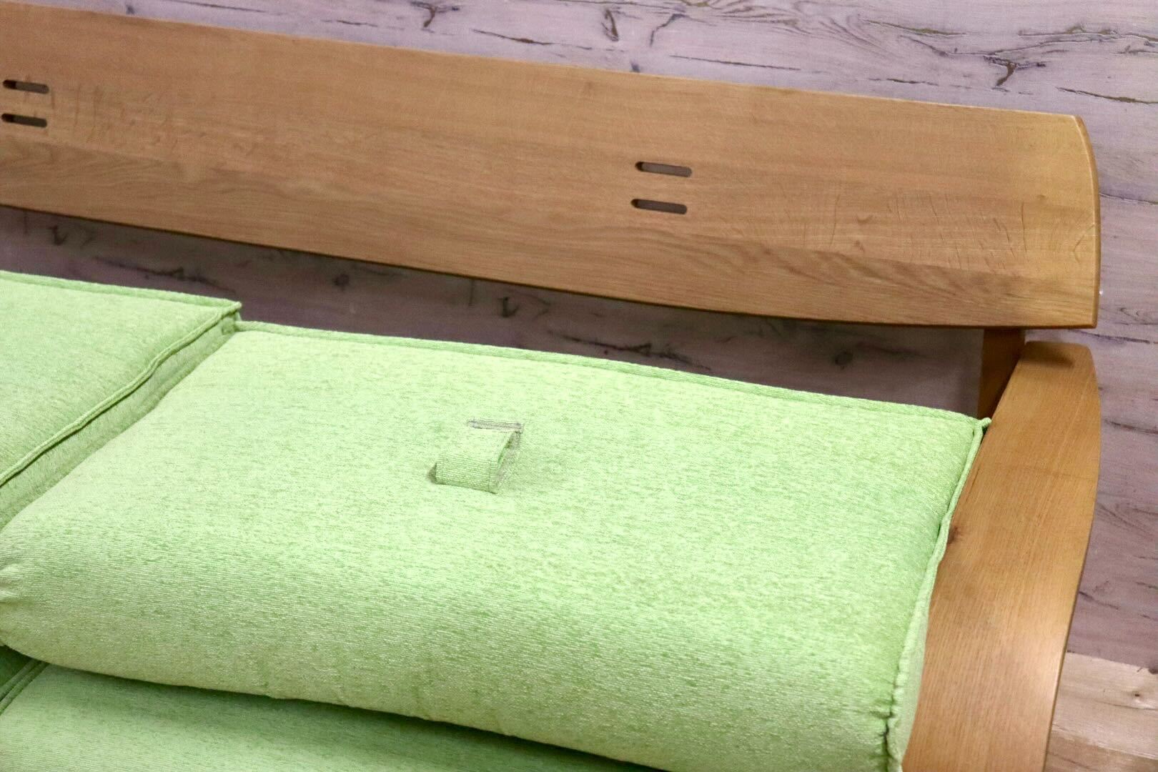 GMHN46○イバタインテリア / ibata 2.5人掛けソファ ラブソファ 長椅子 ファブリック ライムグリーン カバーリング モダン 展示品