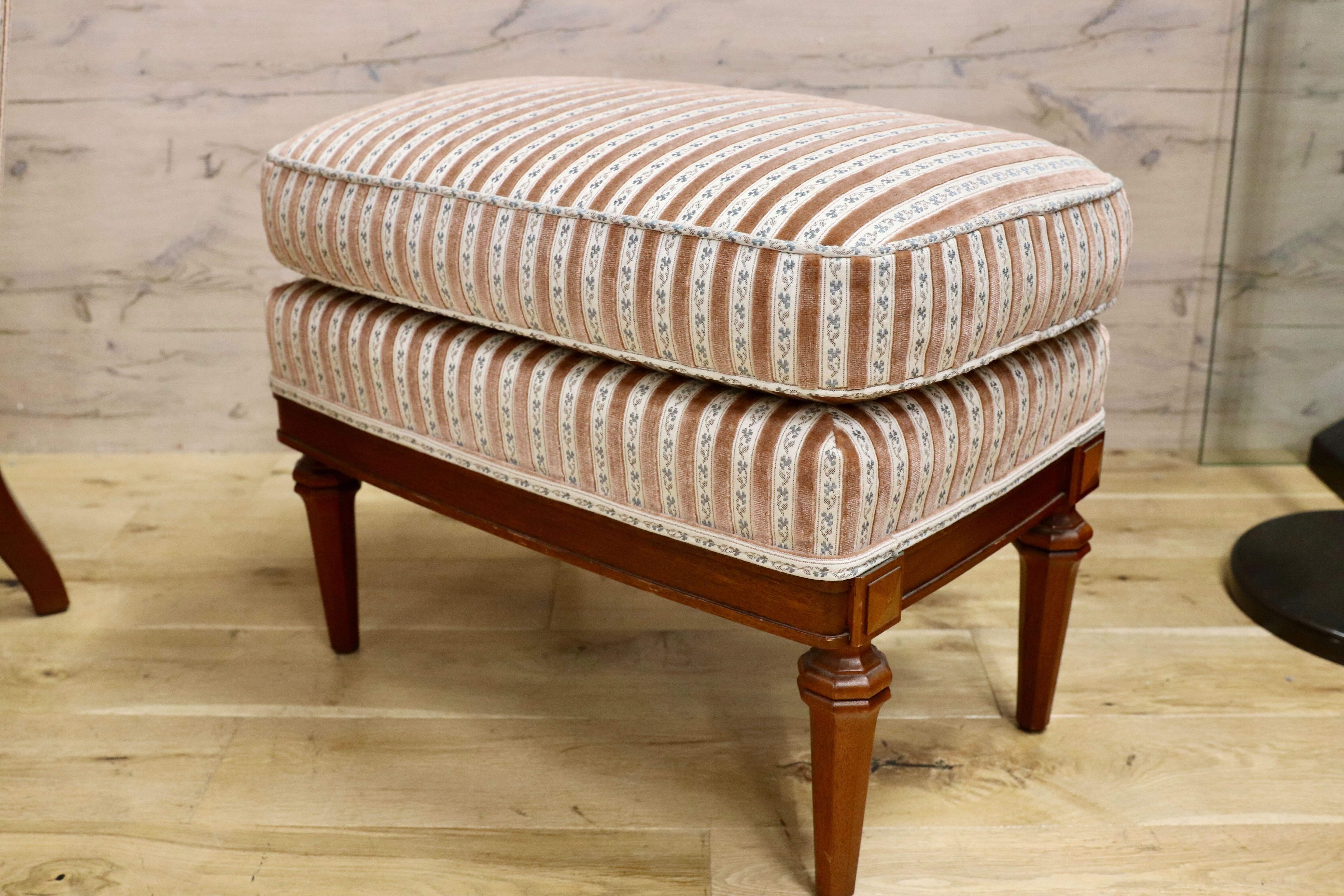 GMHS80○DREXEL HERITAGE / ドレクセルヘリテイジ アップホルスタリー ハイバックチェア ラウンジチェア オットマン 稀少 約75万