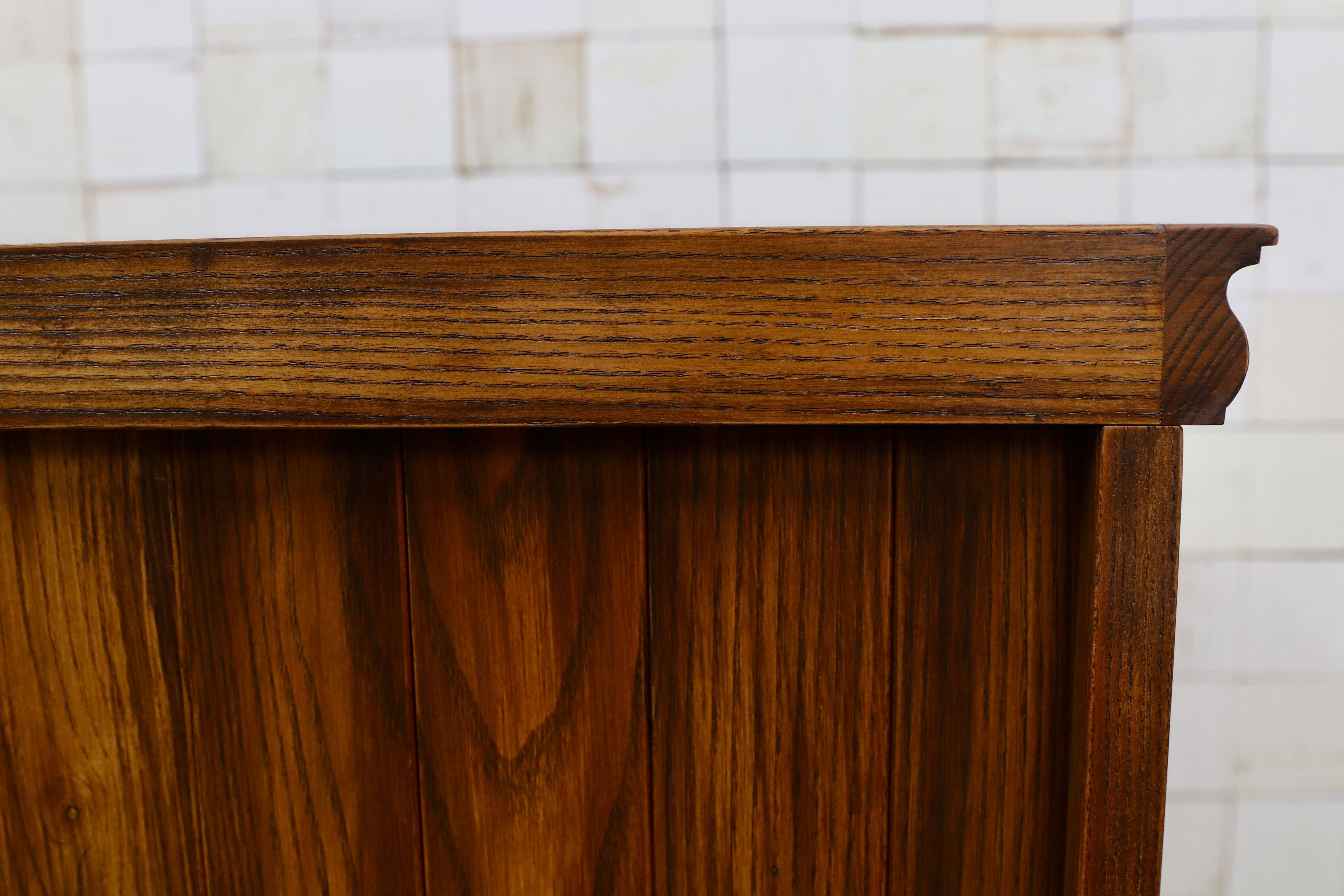 GMIS338A○民芸家具 和風モダン オープンシェルフ ラック ブックシェルフ 楢材 古民家 カフェ 店舗什器