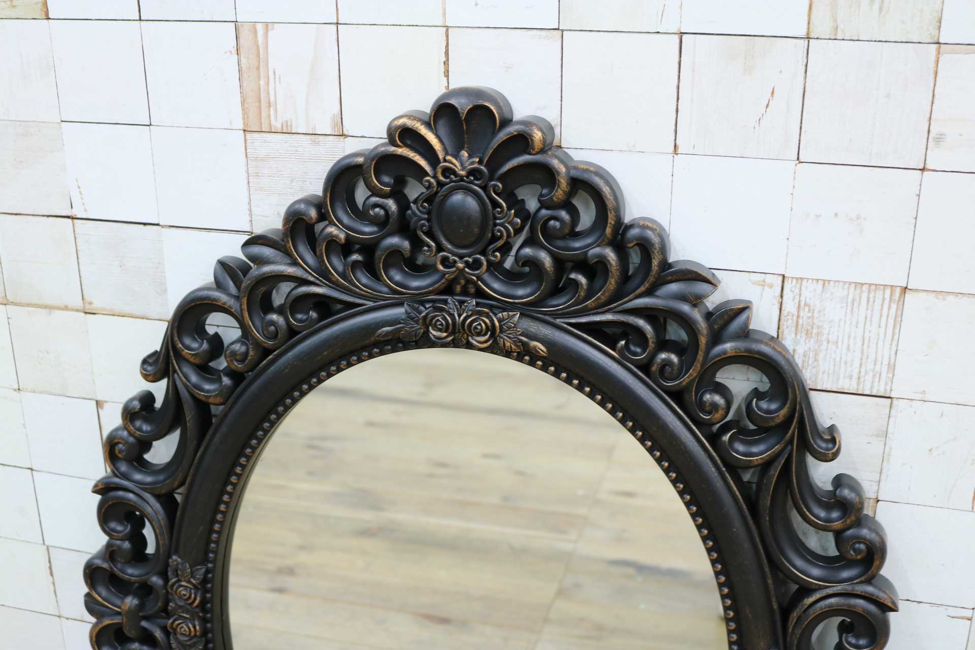 GMIK746CR〇ウォールミラー 壁掛け鏡 壁掛けミラー 鏡 ミラー アンティーク調 ロココ調 未使用品