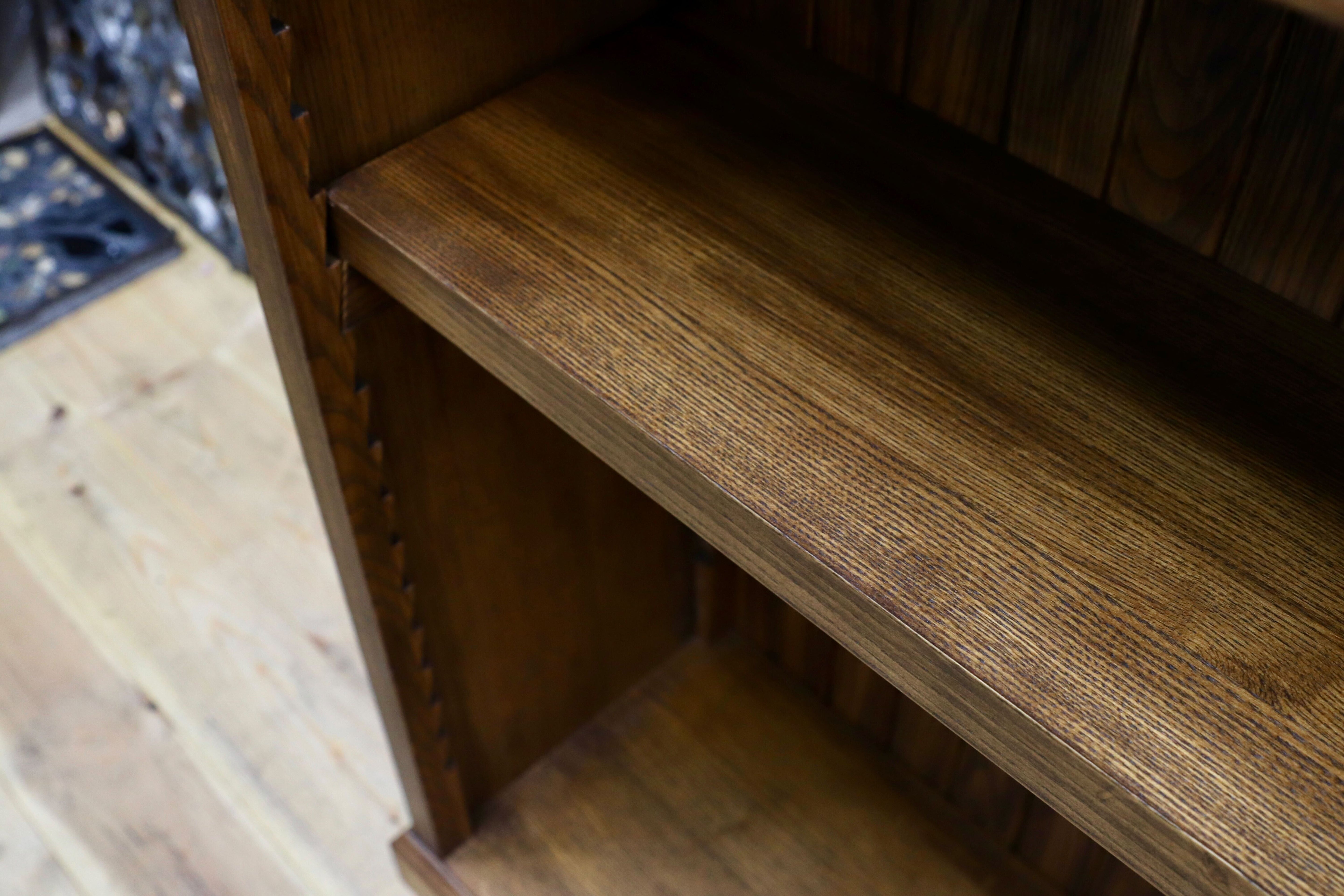 GMIS338A○民芸家具 和風モダン オープンシェルフ ラック ブックシェルフ 楢材 古民家 カフェ 店舗什器