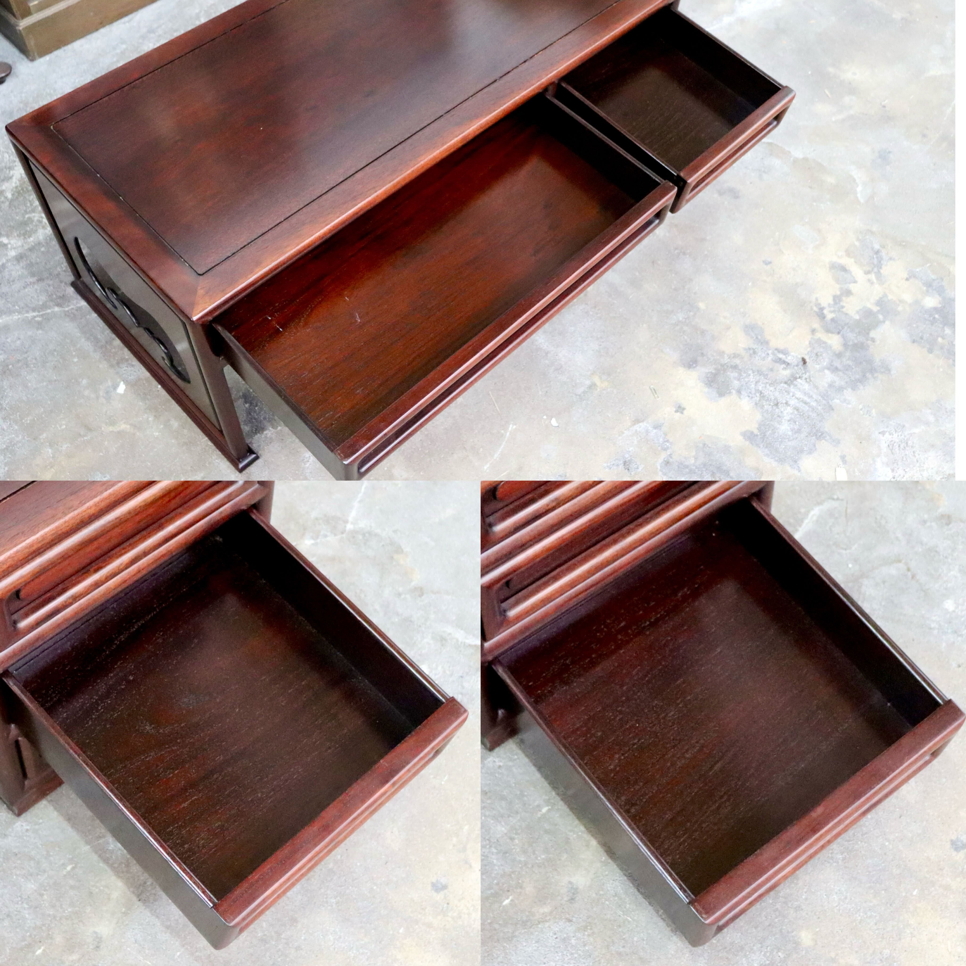 GMIH461○唐木家具 花梨 昭和レトロ 文机 ローテーブル 木製 書斎机 座机 和家具 和室 昭和 書斎 デスク アンティーク