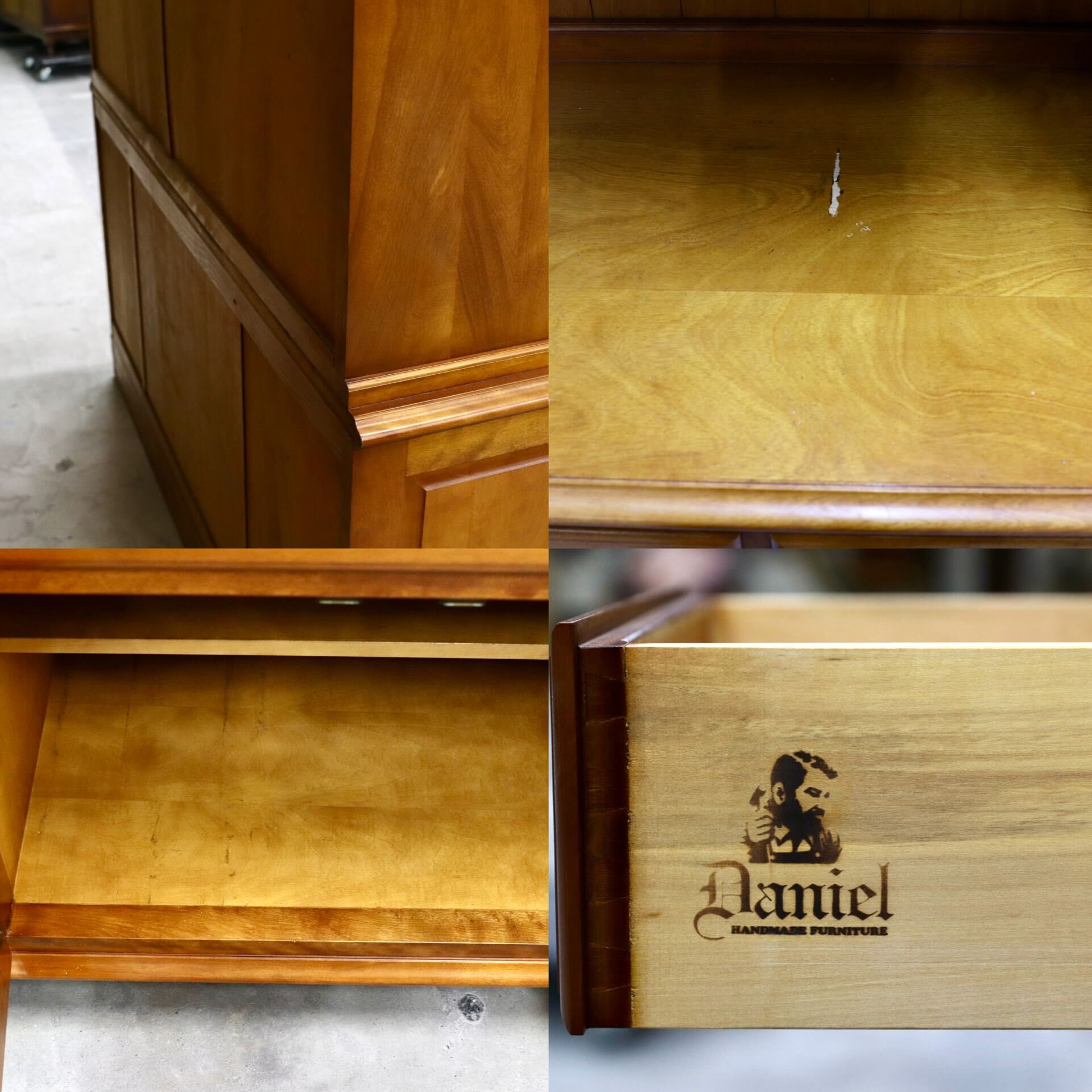 GMIK22○横浜ダニエル / Daniel 食器棚 飾り棚 キャビネット カップボード 樺桜 アーリーアメリカン クラシック 最高級 定価約140万