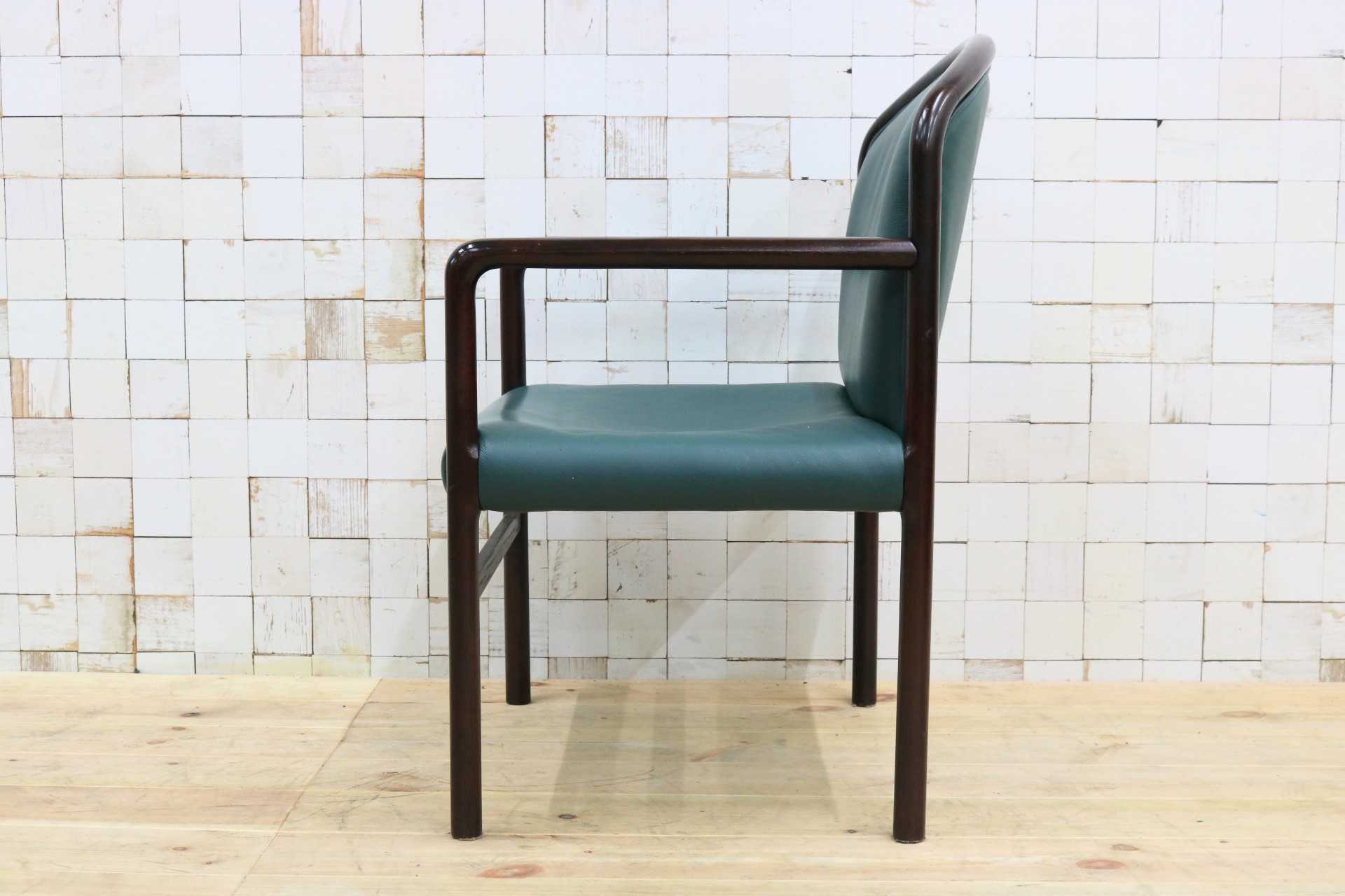 GMHH473F○CONDE HOUSE / カンディハウス インテリアセンター クイーン アームチェア ダイニングチェア レザー 北海道旭川 ビンテージ