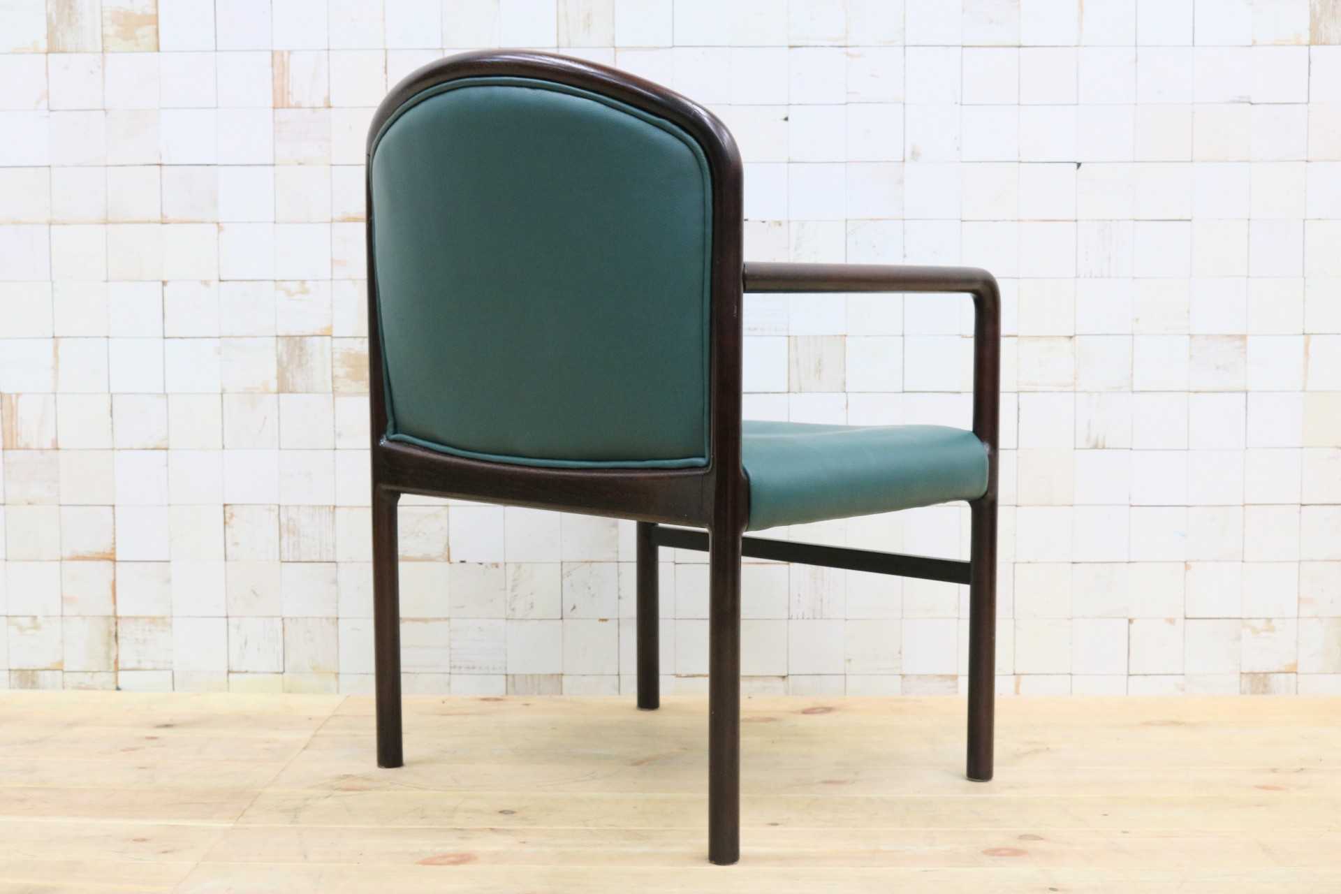 GMHH473F○CONDE HOUSE / カンディハウス インテリアセンター クイーン アームチェア ダイニングチェア レザー 北海道旭川 ビンテージ