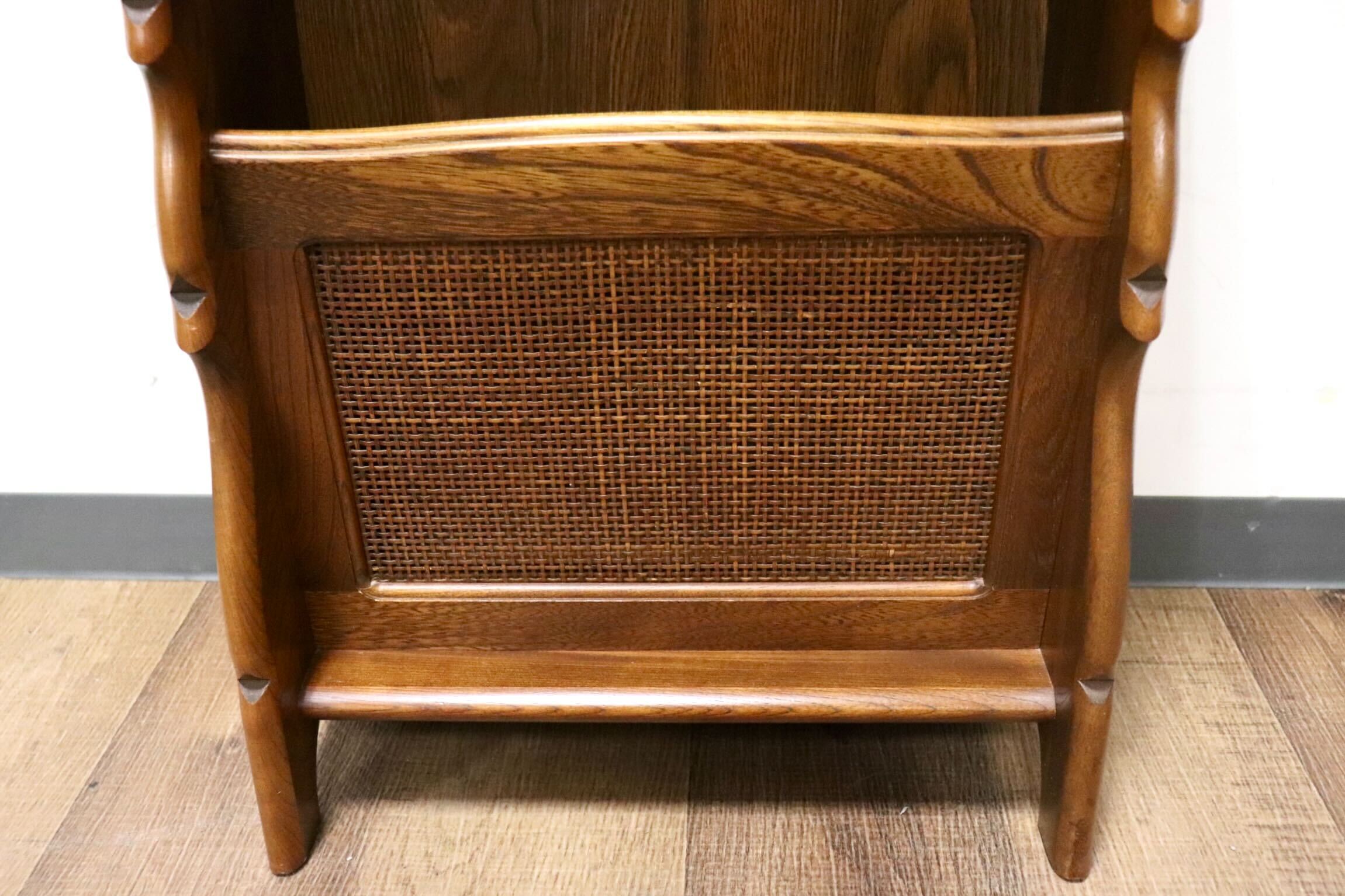 GMHN435A○karimoku / カリモク コロニアル 電話台 FAX台 花台 マガジンラック ラタン レトロ 国産家具